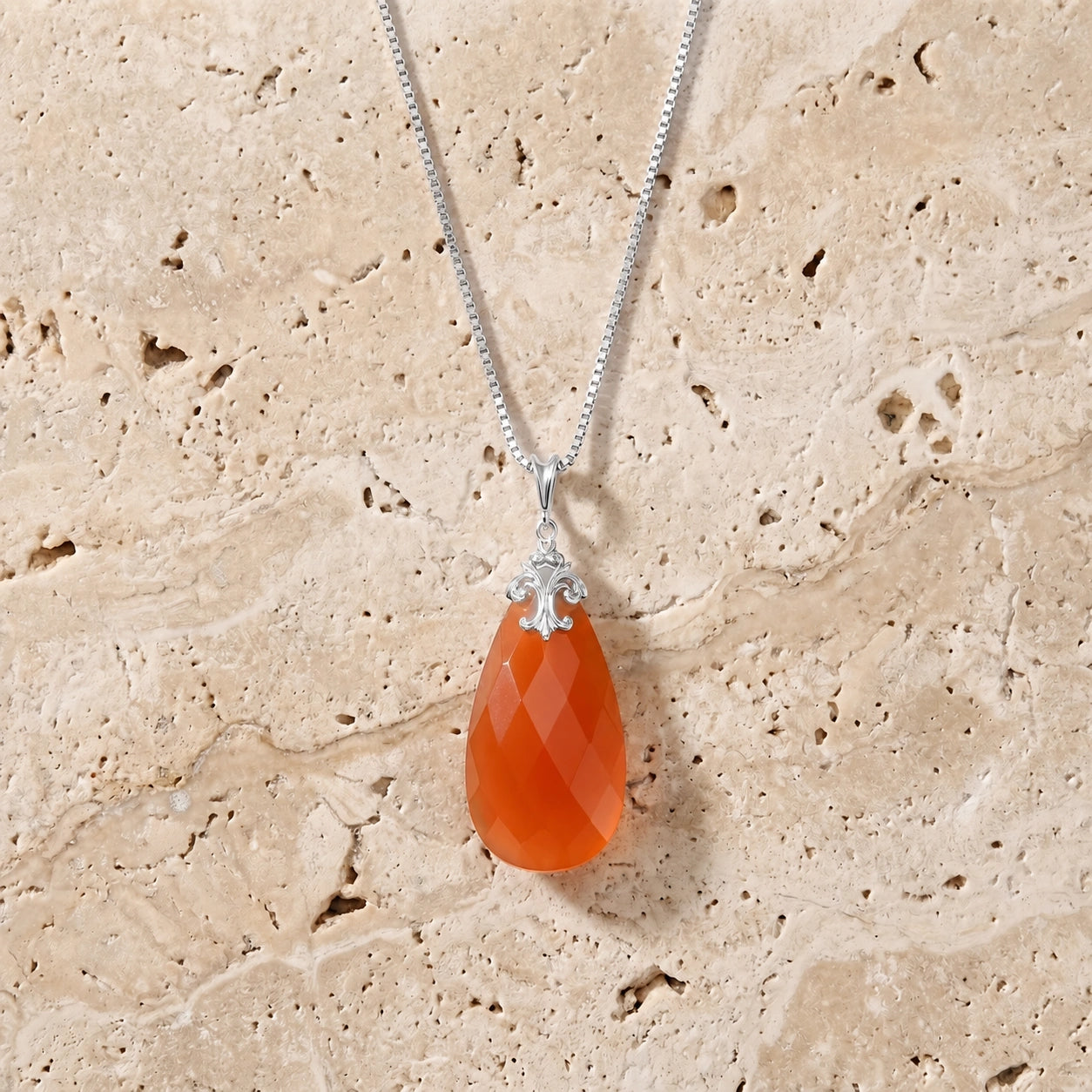 White Gold Red Chalcedony — Euridice