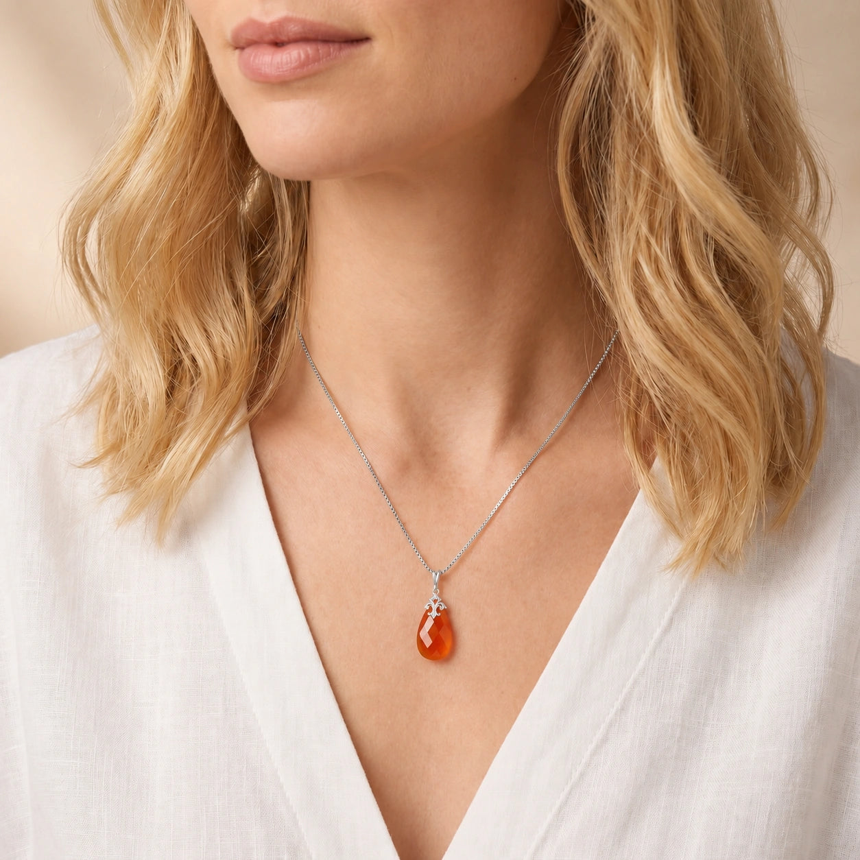 White Gold Red Chalcedony — Euridice