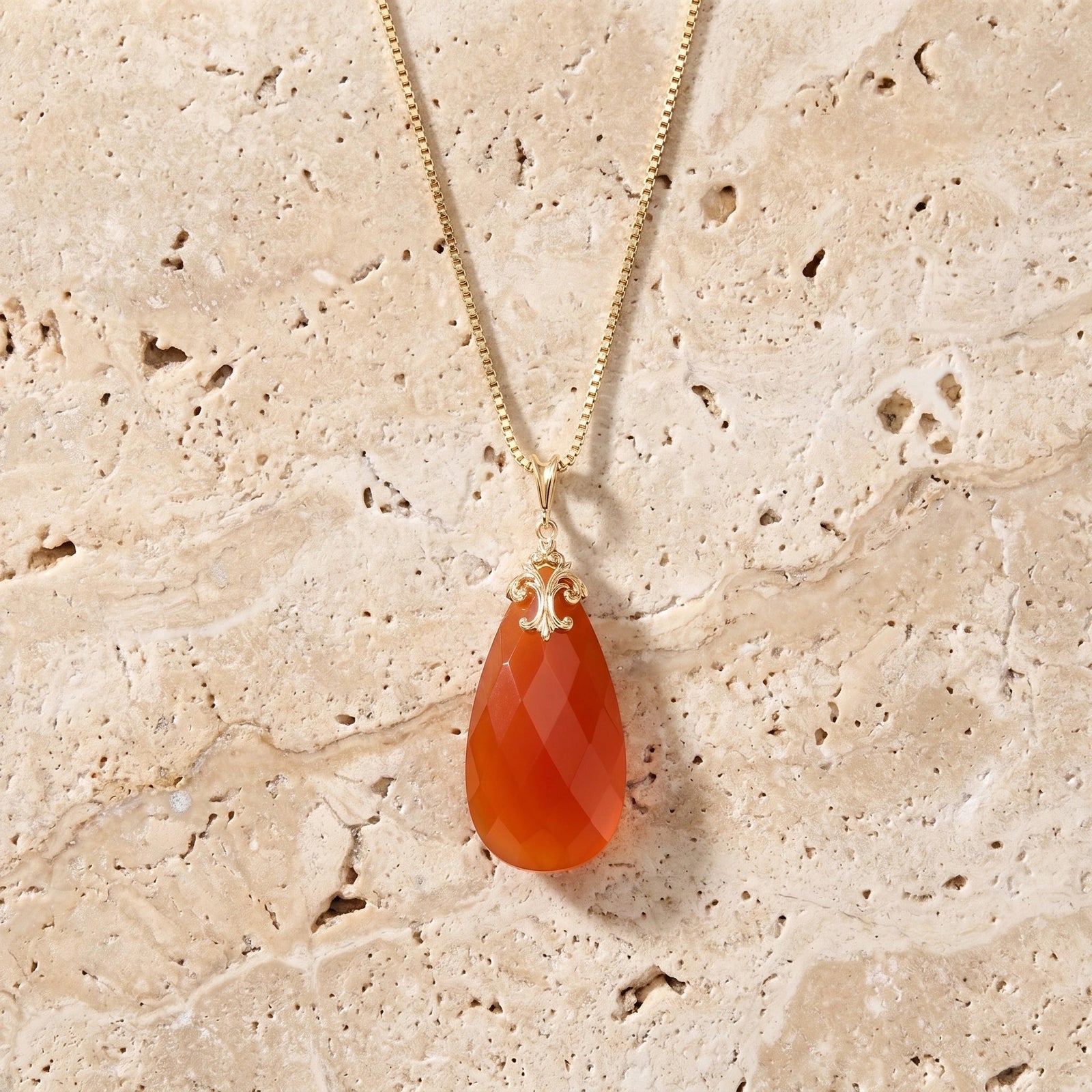 Yellow Gold Red Chalcedony — Euridice