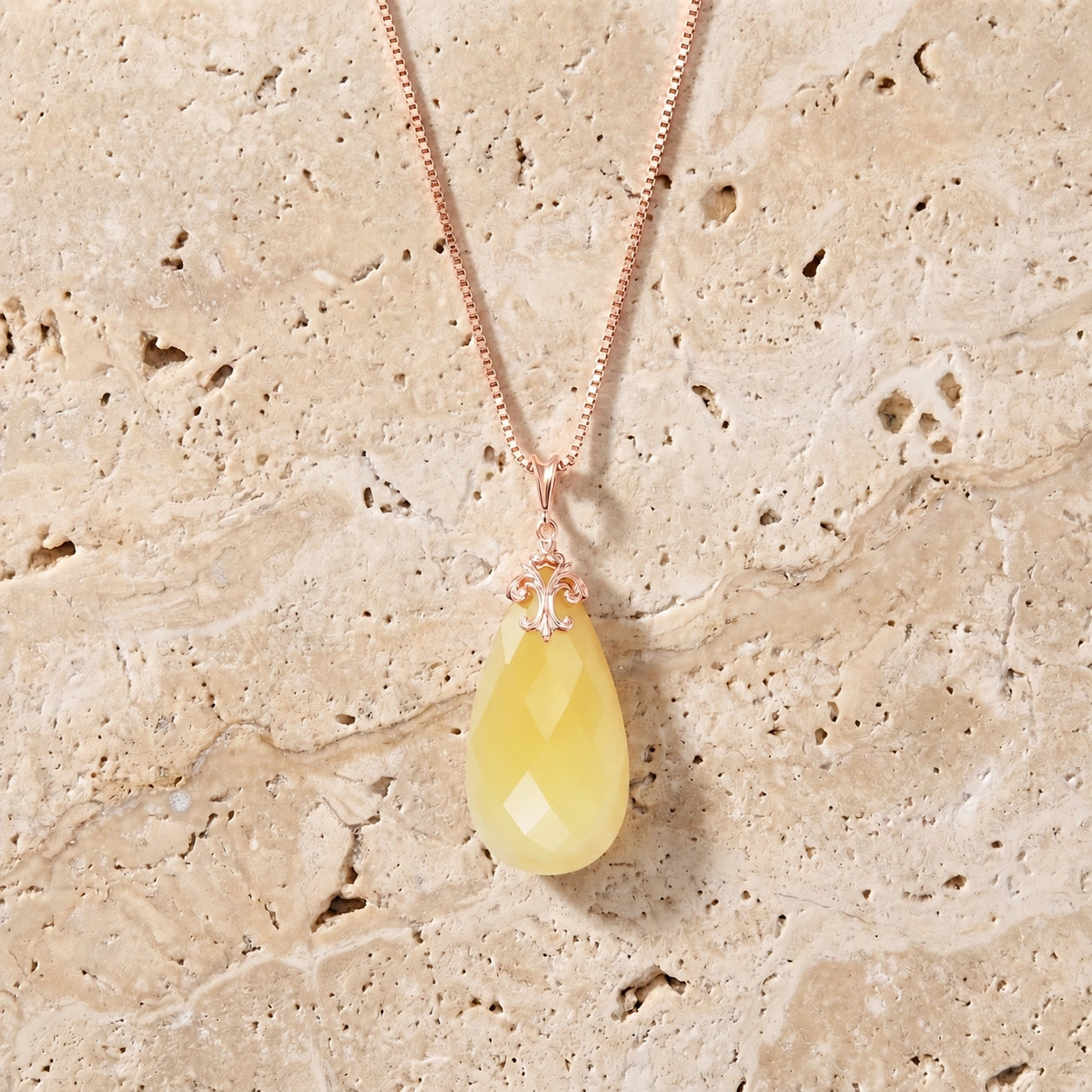 Rose Gold Yellow Onyx — Euridice