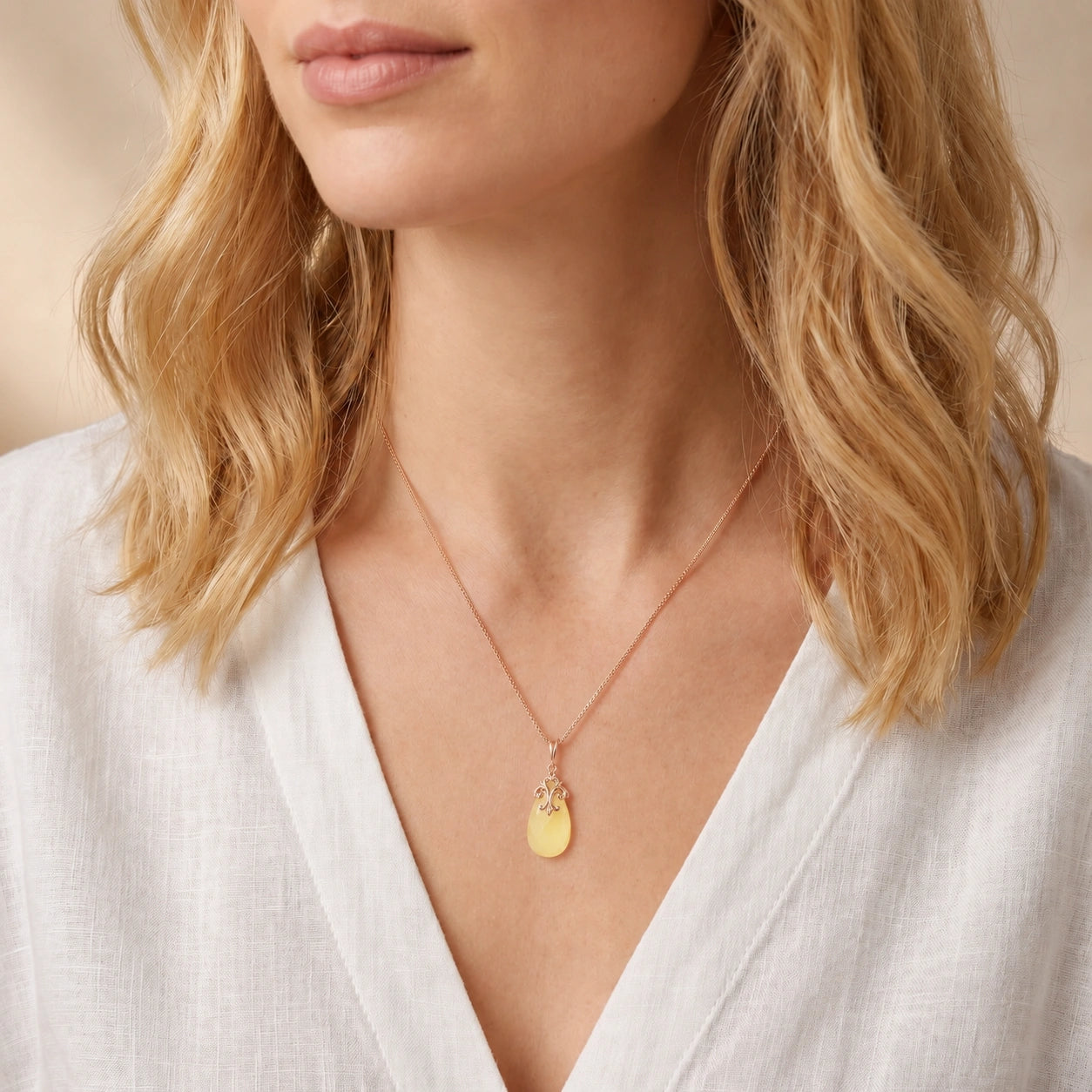 Rose Gold Yellow Onyx — Euridice