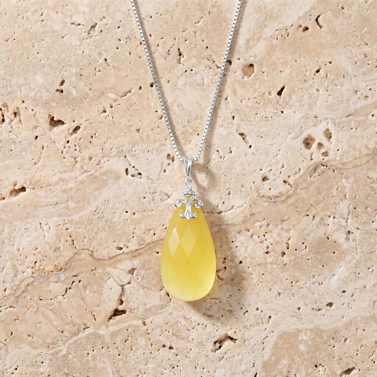 White Gold Yellow Onyx — Euridice