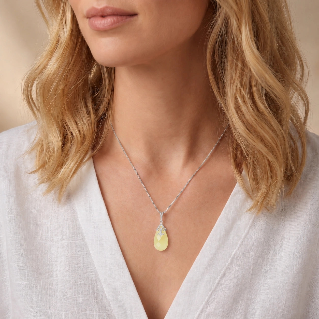 White Gold Yellow Onyx — Euridice