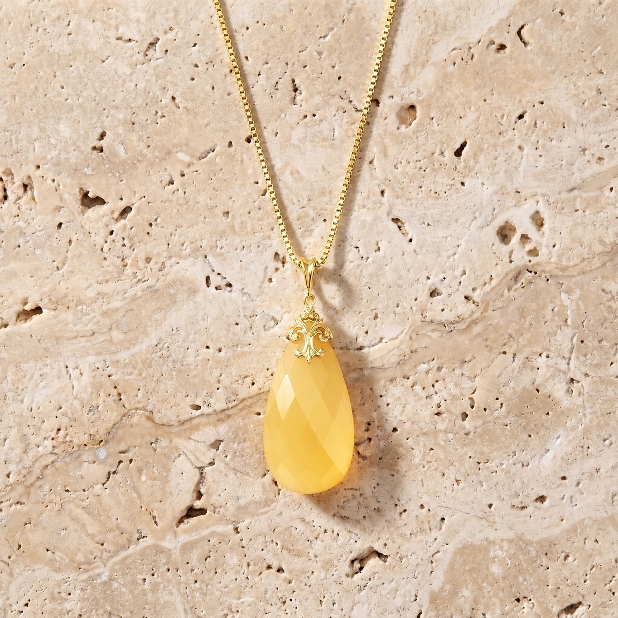 Yellow Gold Yellow Onyx — Euridice