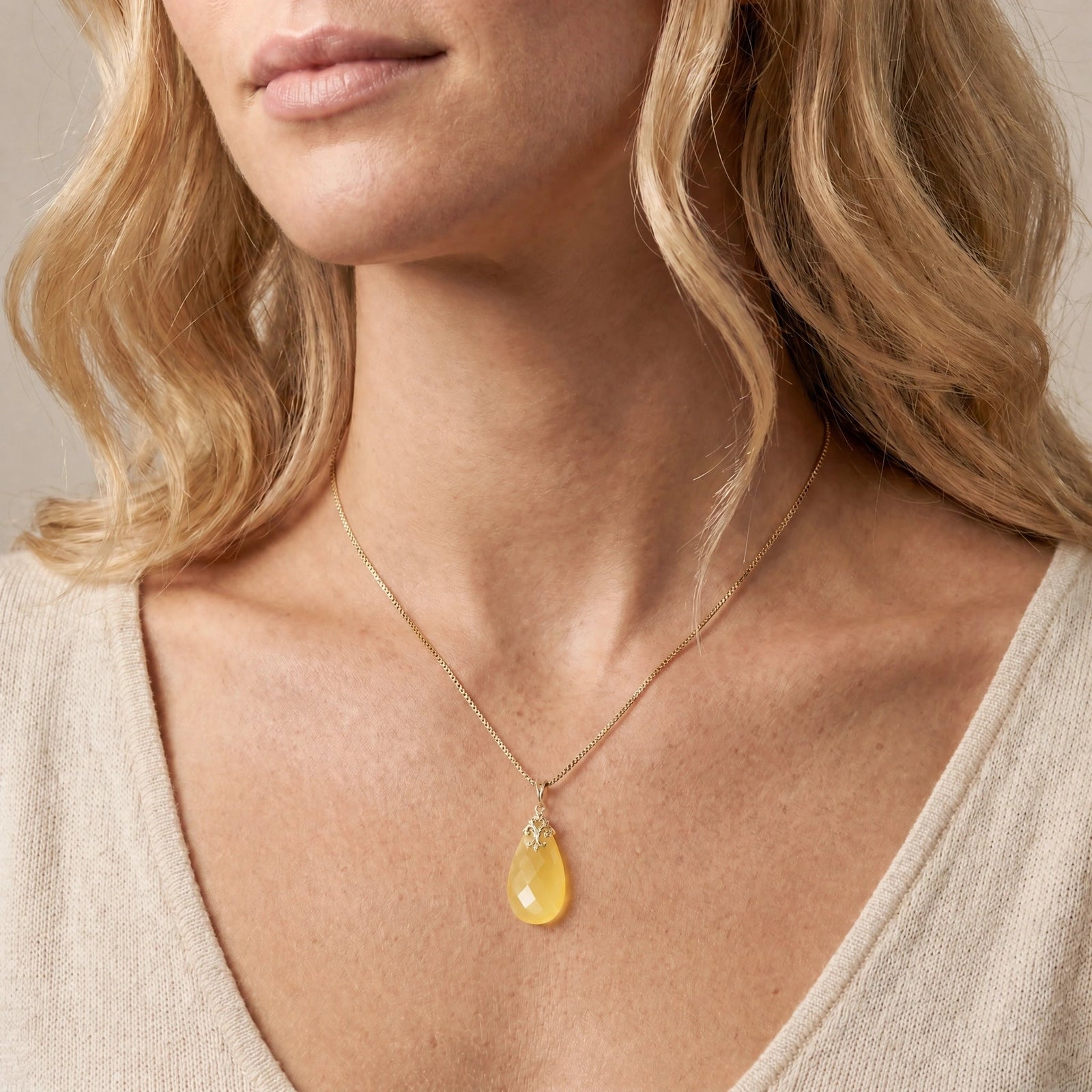 Yellow Gold Yellow Onyx — Euridice