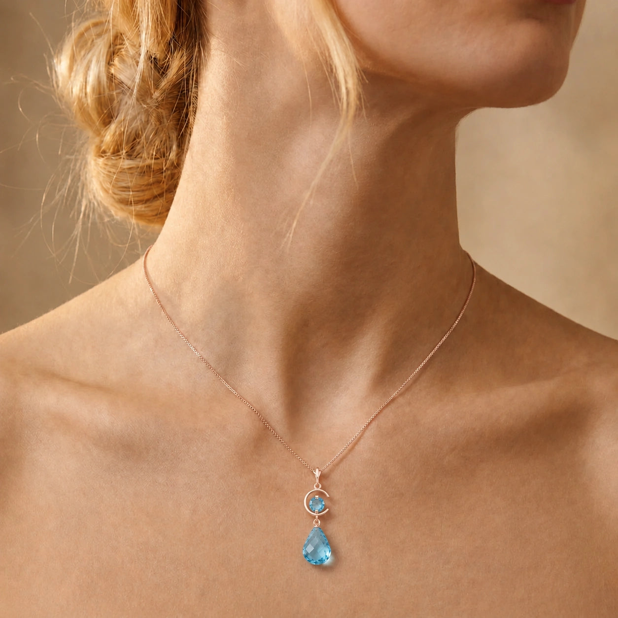 Rose Gold Blue Topaz — Ferdinanda