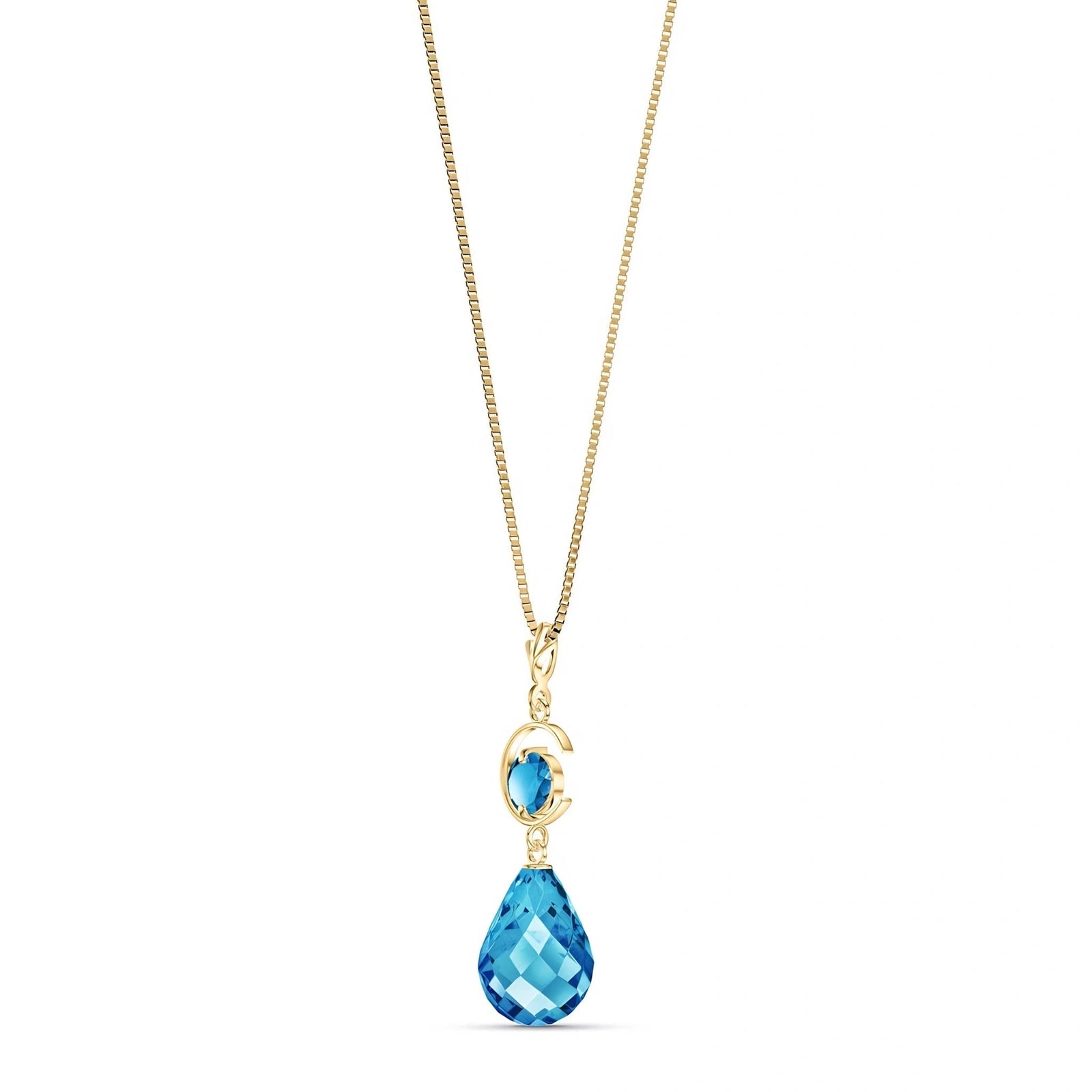 Yellow Gold Blue Topaz — Ferdinanda