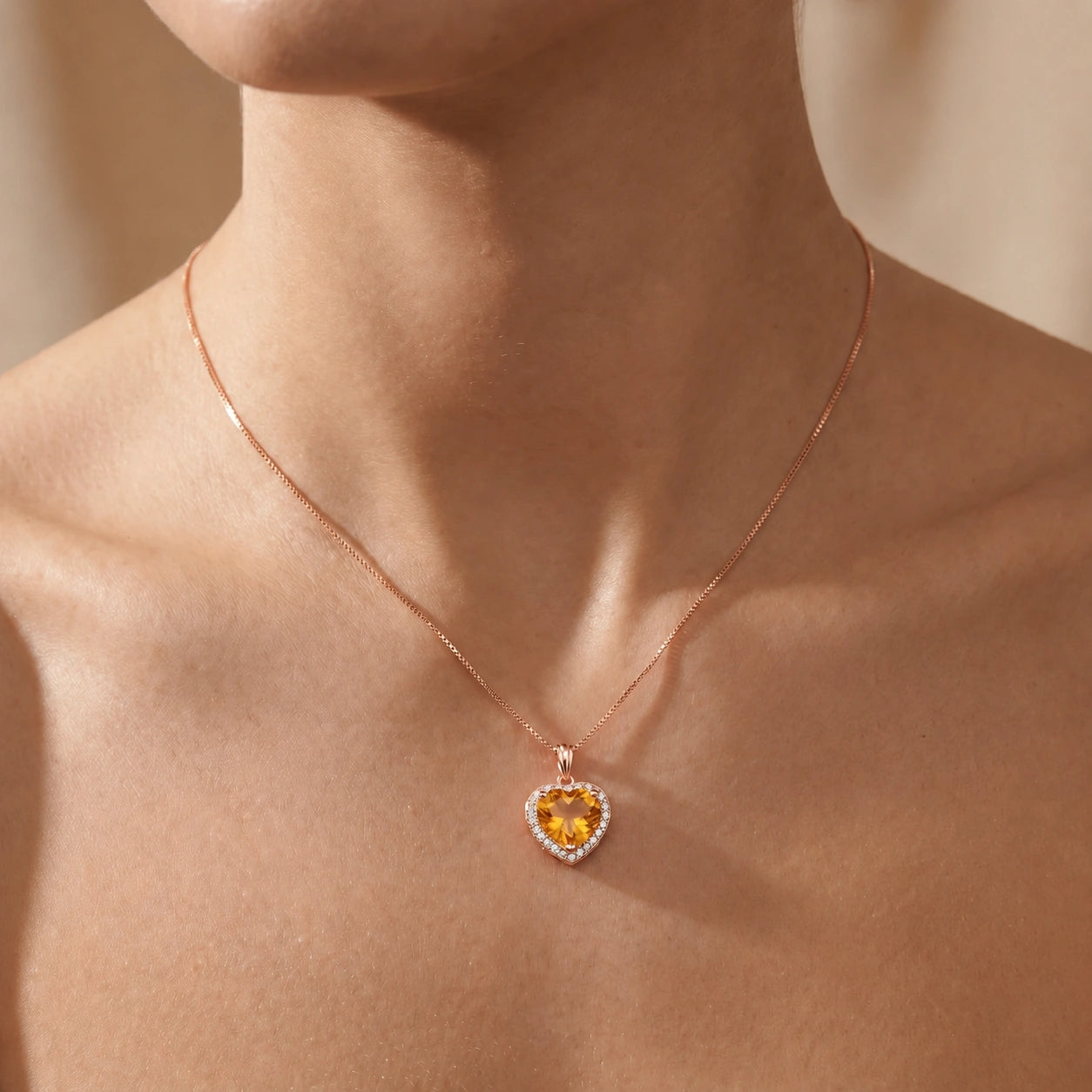Rose Gold Citrine & Diamond — Filiberta