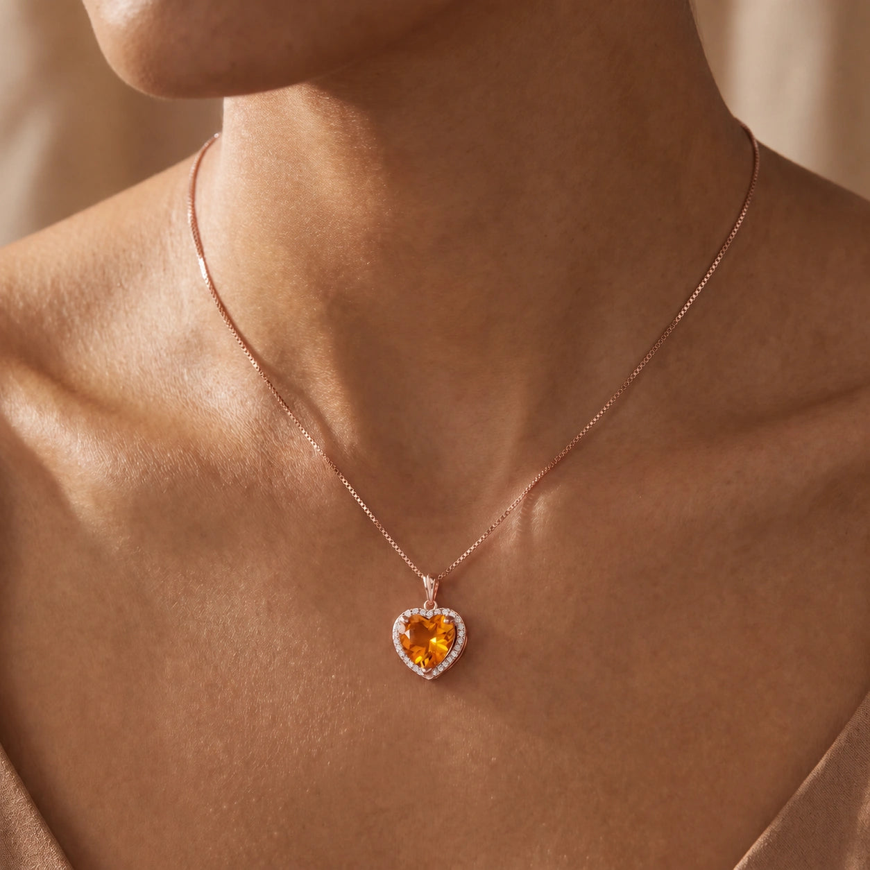 Rose Gold Citrine & Diamond — Filiberta