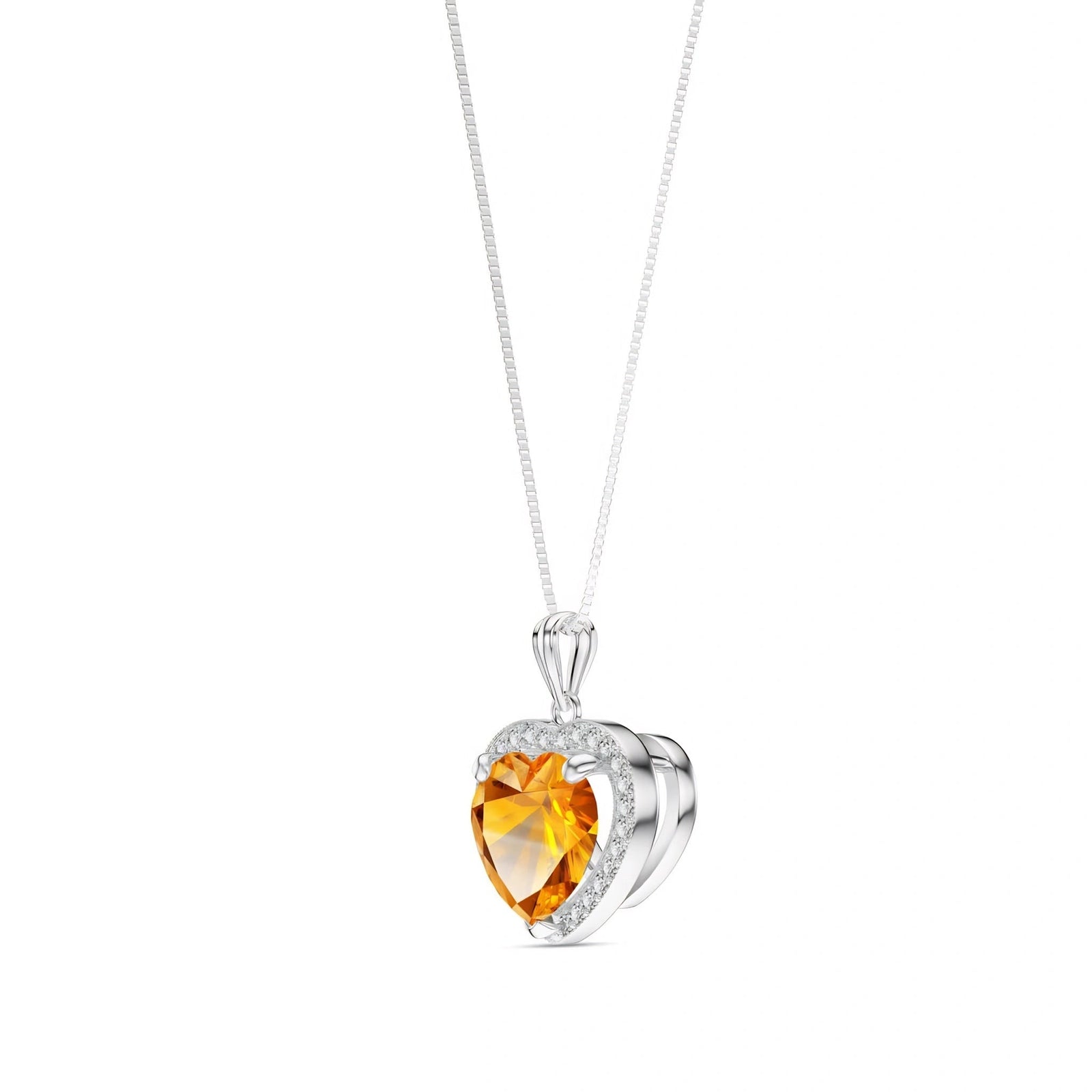 White Gold Citrine & Diamond — Filiberta
