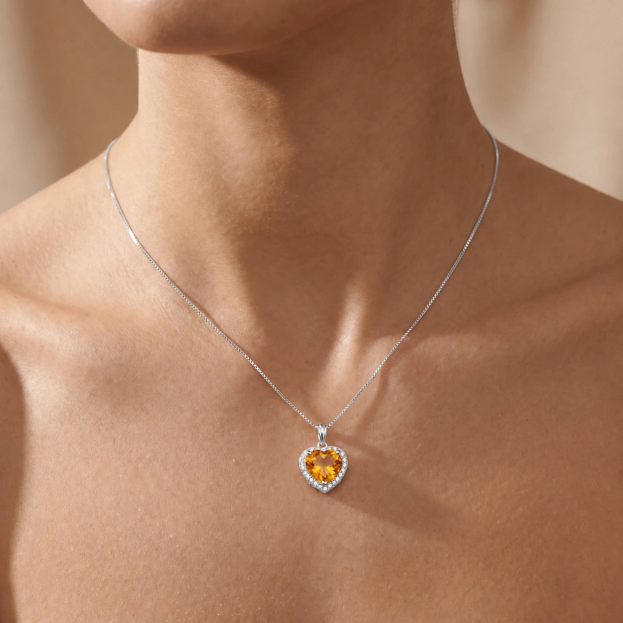 White Gold Citrine & Diamond — Filiberta