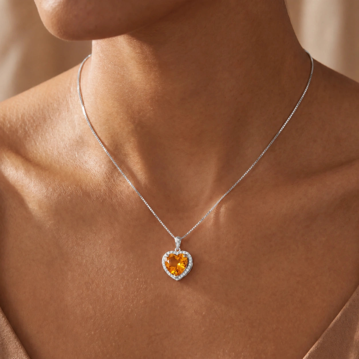 White Gold Citrine & Diamond — Filiberta