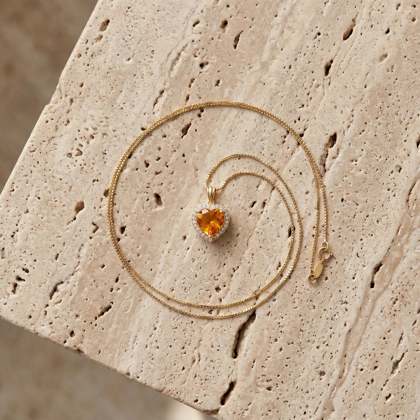 Yellow Gold Citrine & Diamond — Filiberta