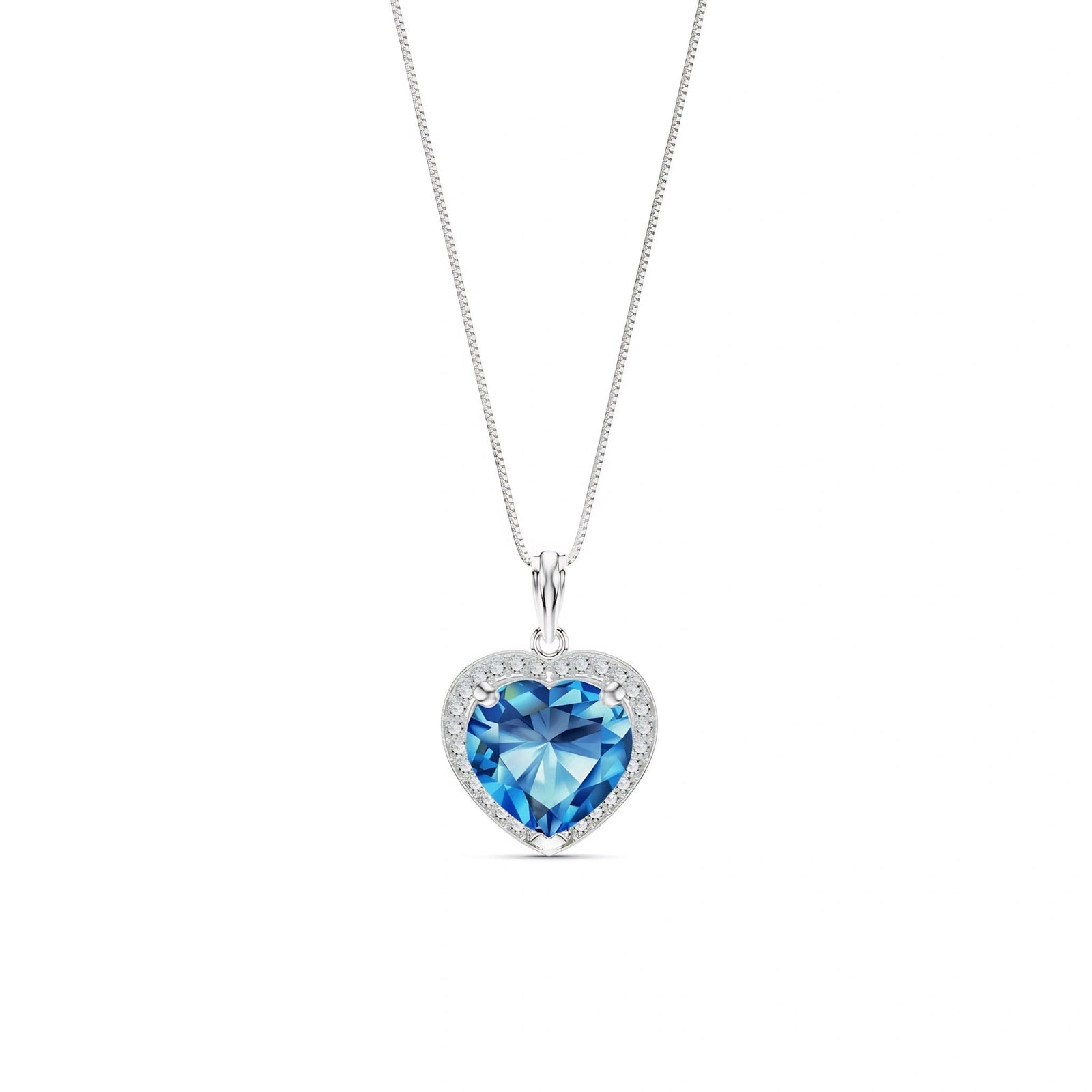 White Gold Diamond & Blue Topaz — Filiberta
