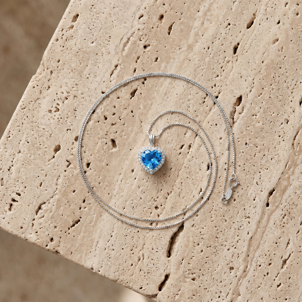White Gold Diamond & Blue Topaz — Filiberta