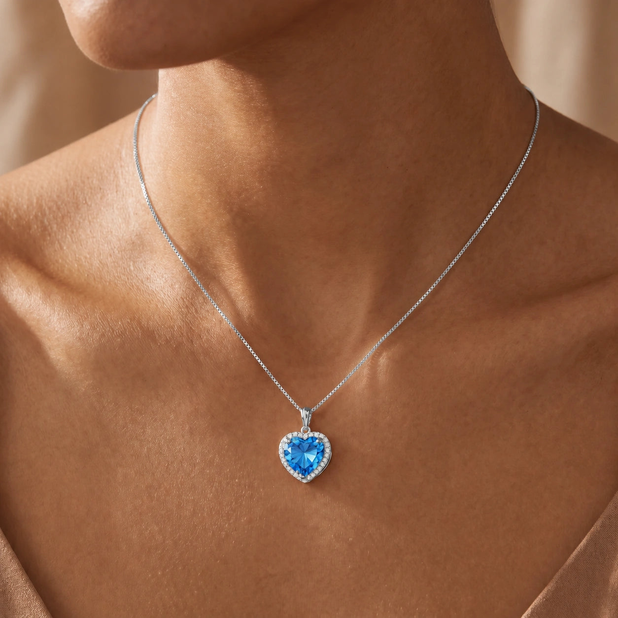 White Gold Diamond & Blue Topaz — Filiberta
