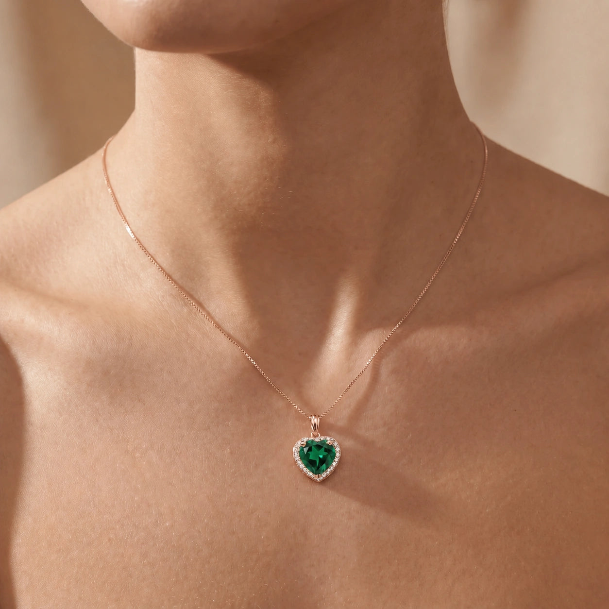 Rose Gold Emerald & Diamond — Filiberta