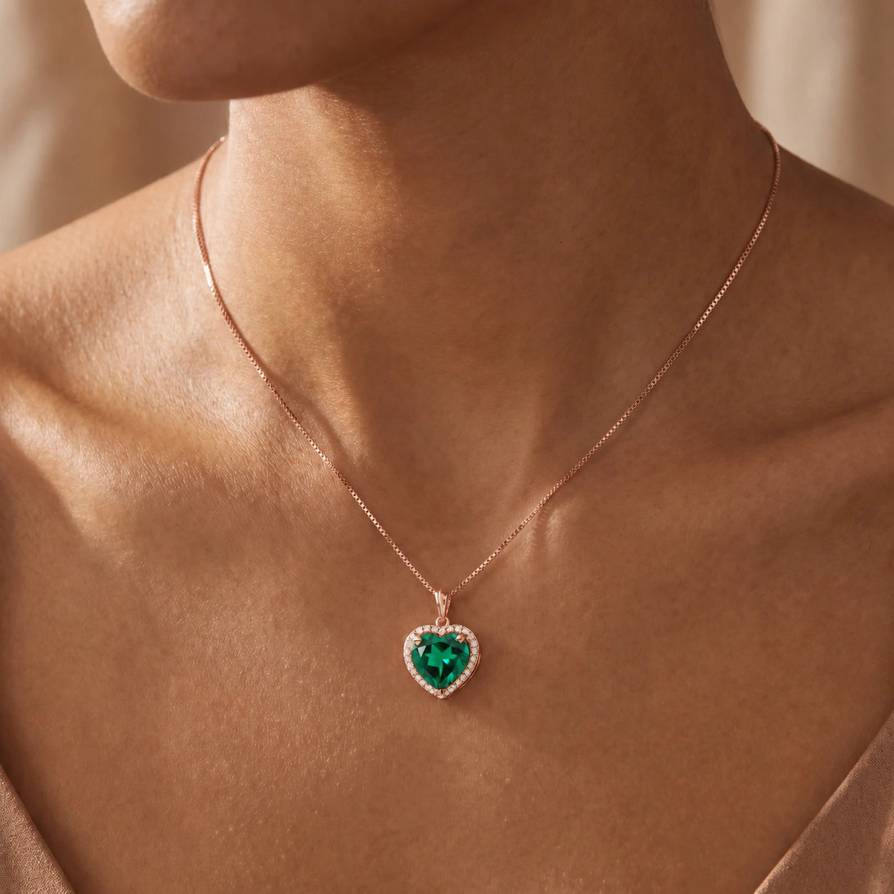 Rose Gold Emerald & Diamond — Filiberta