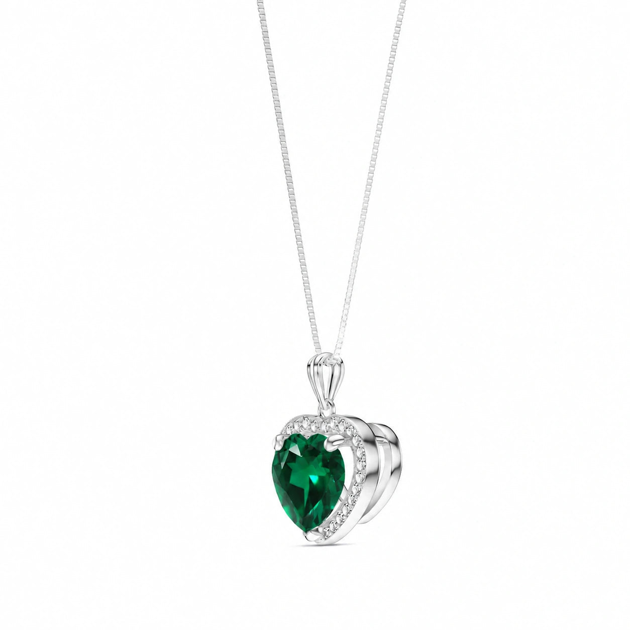White Gold Emerald & Diamond — Filiberta