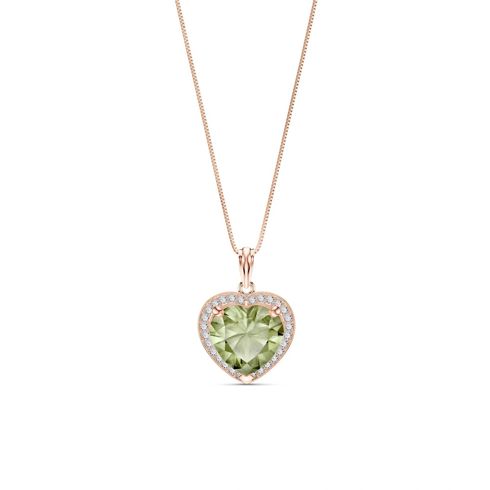 Rose Gold Green Amethyst & Diamond — Filiberta