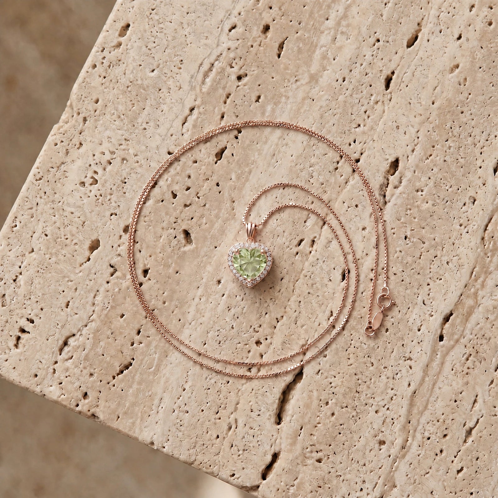 Rose Gold Green Amethyst & Diamond — Filiberta