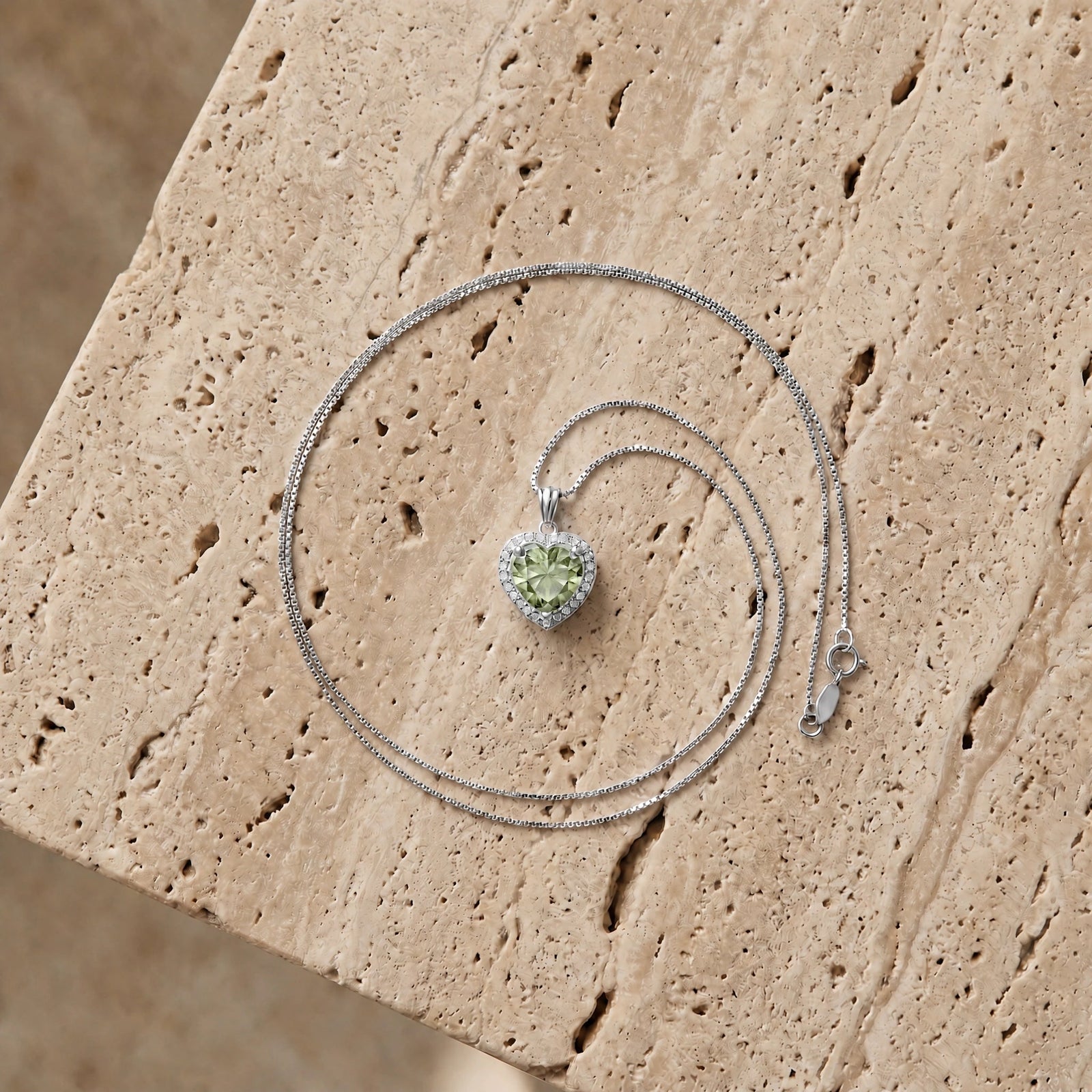 White Gold Green Amethyst & Diamond — Filiberta