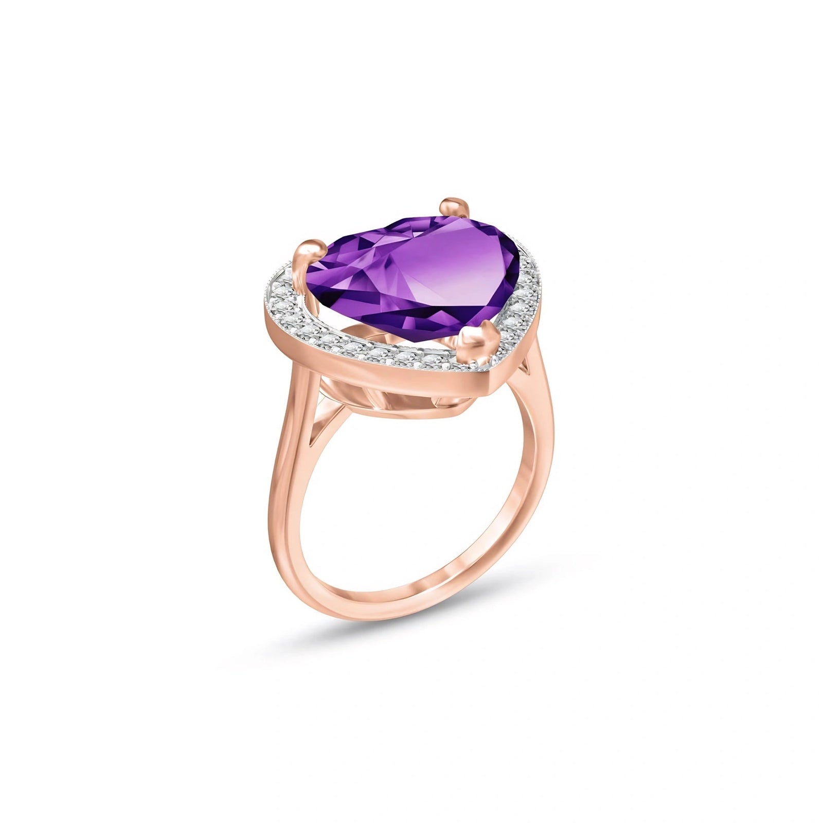 Rose Gold Amethyst & Diamond — Filippa