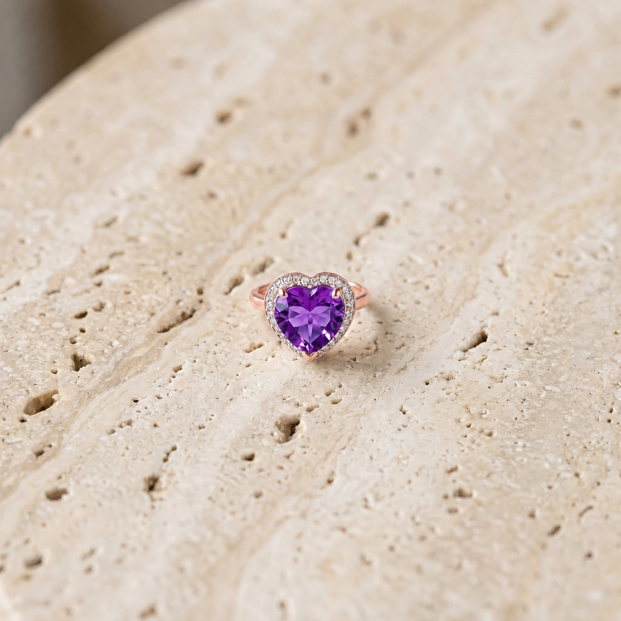 Rose Gold Amethyst & Diamond — Filippa
