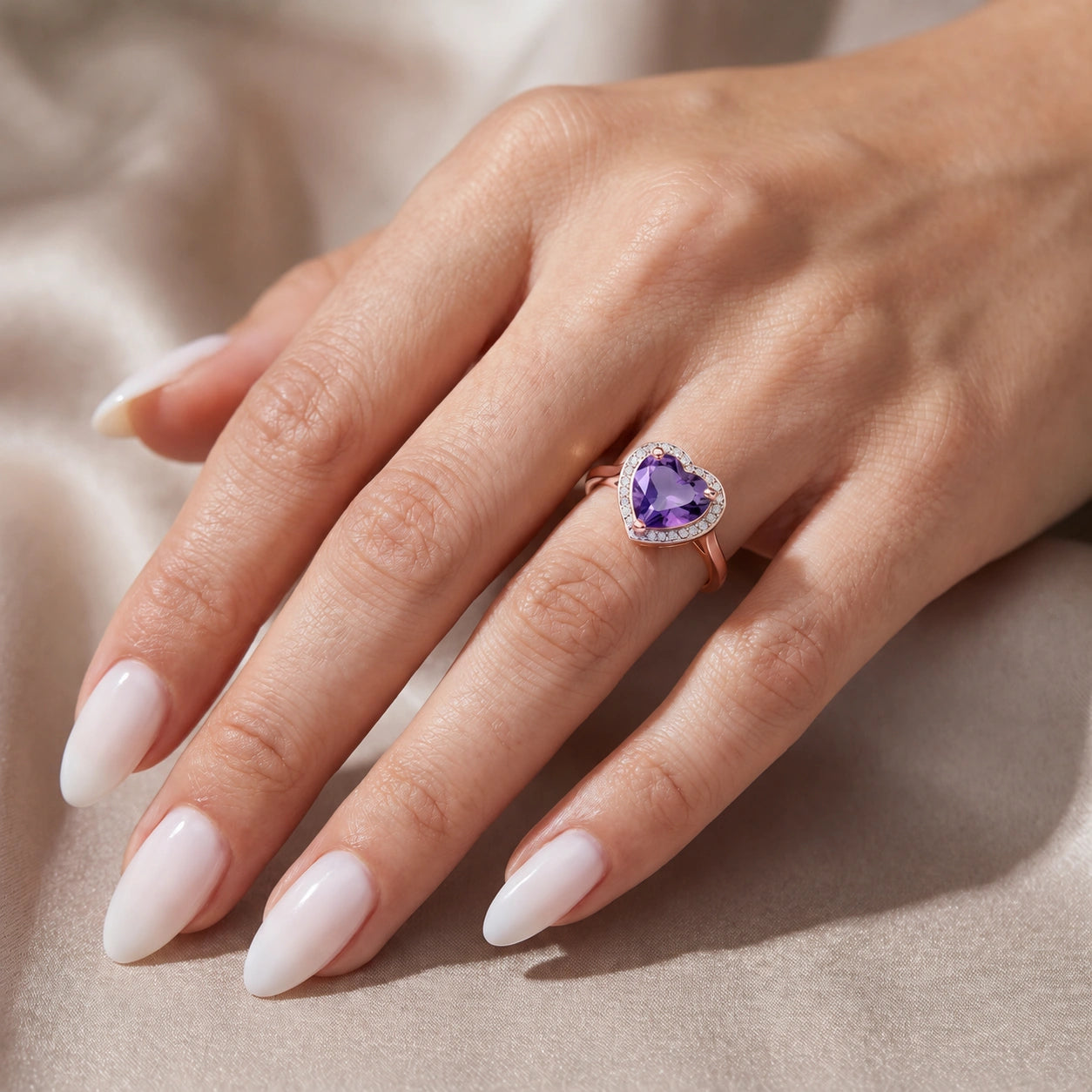Rose Gold Amethyst & Diamond — Filippa