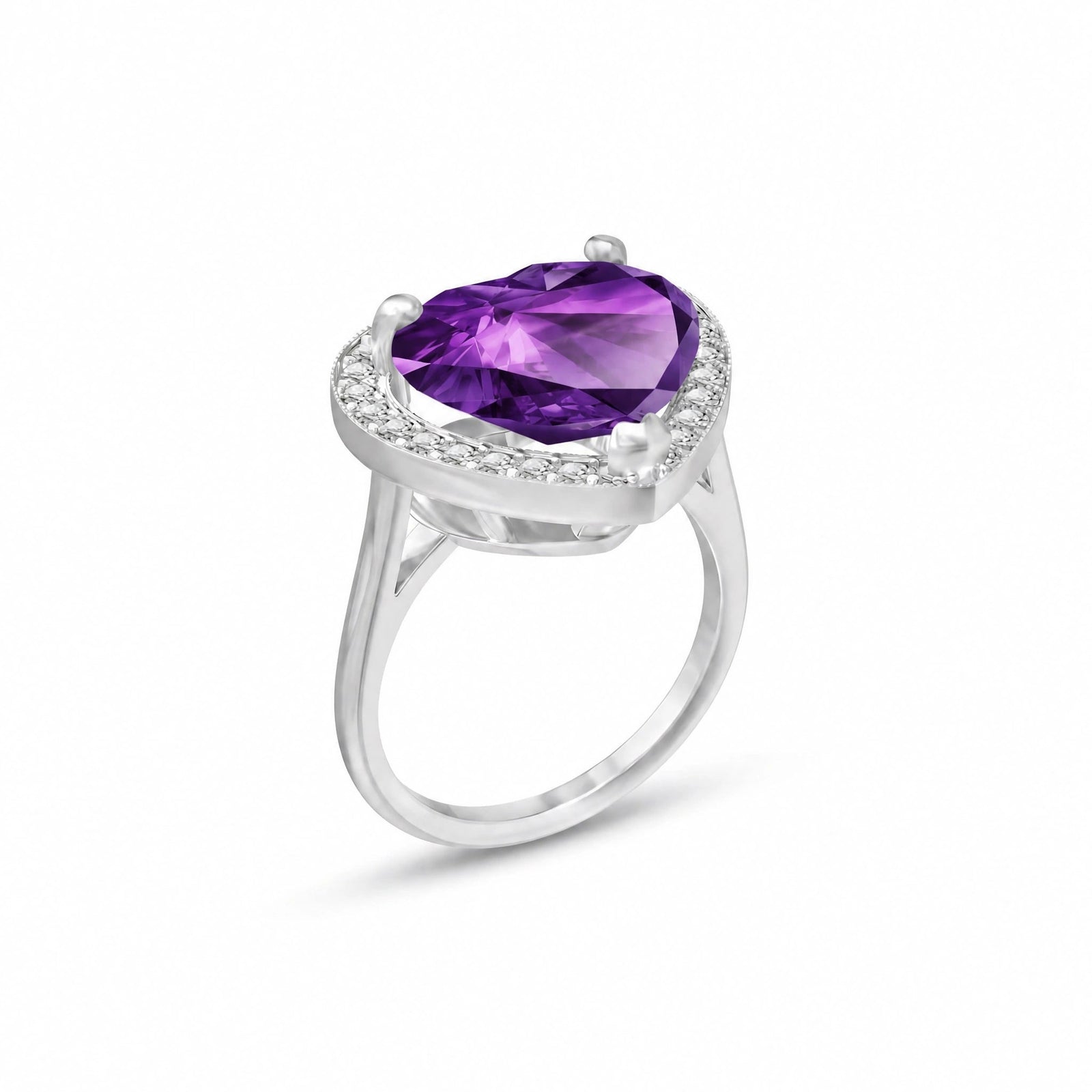 White Gold Amethyst & Diamond — Filippa