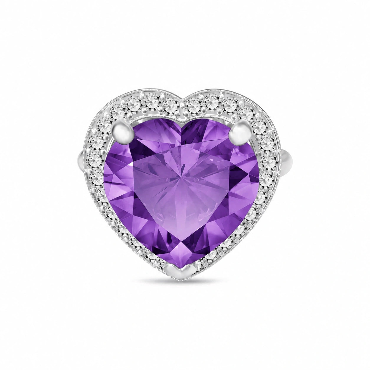 White Gold Amethyst & Diamond — Filippa