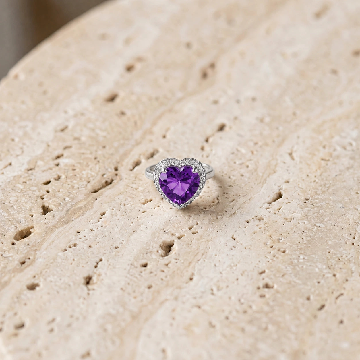 White Gold Amethyst & Diamond — Filippa