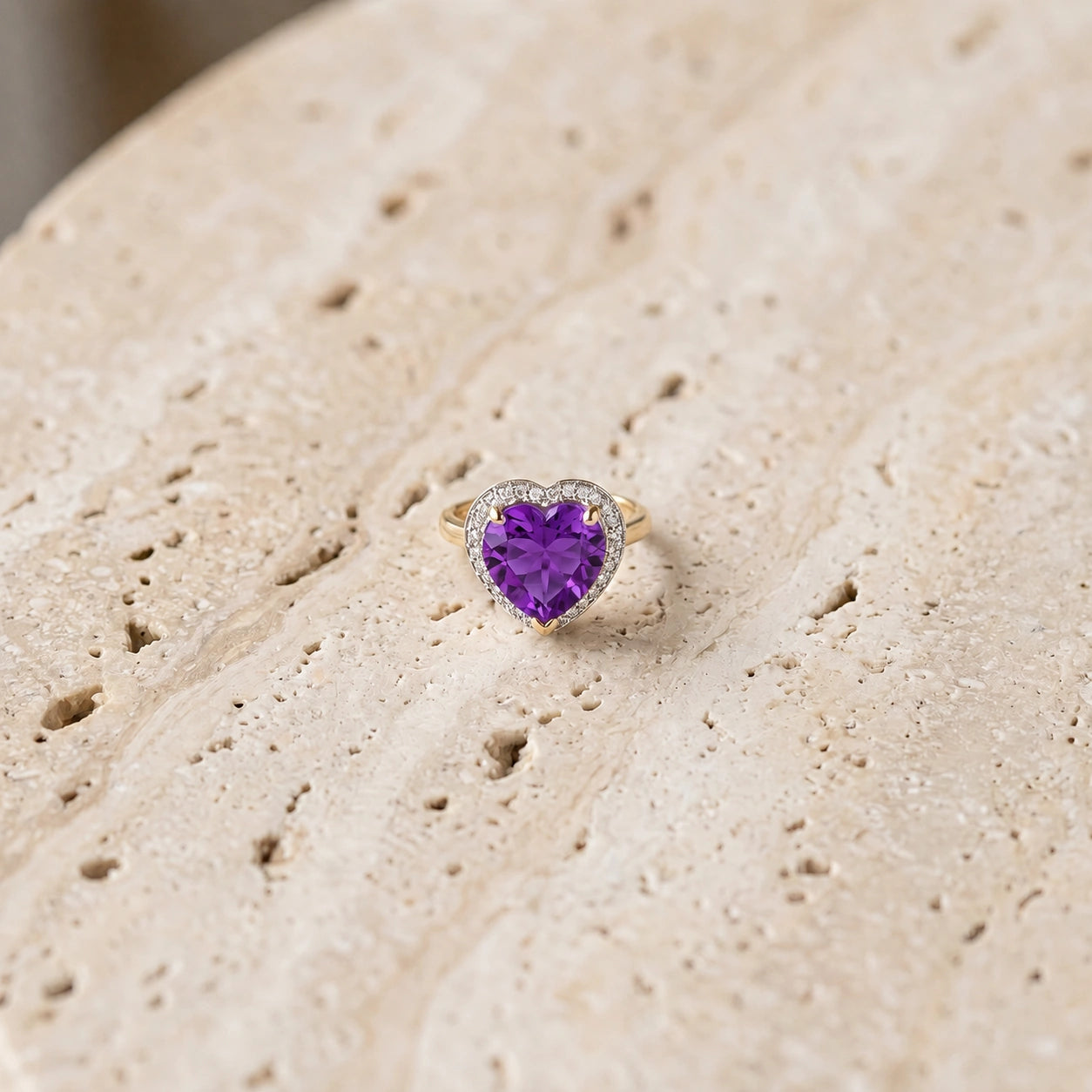 Yellow Gold Amethyst & Diamond — Filippa