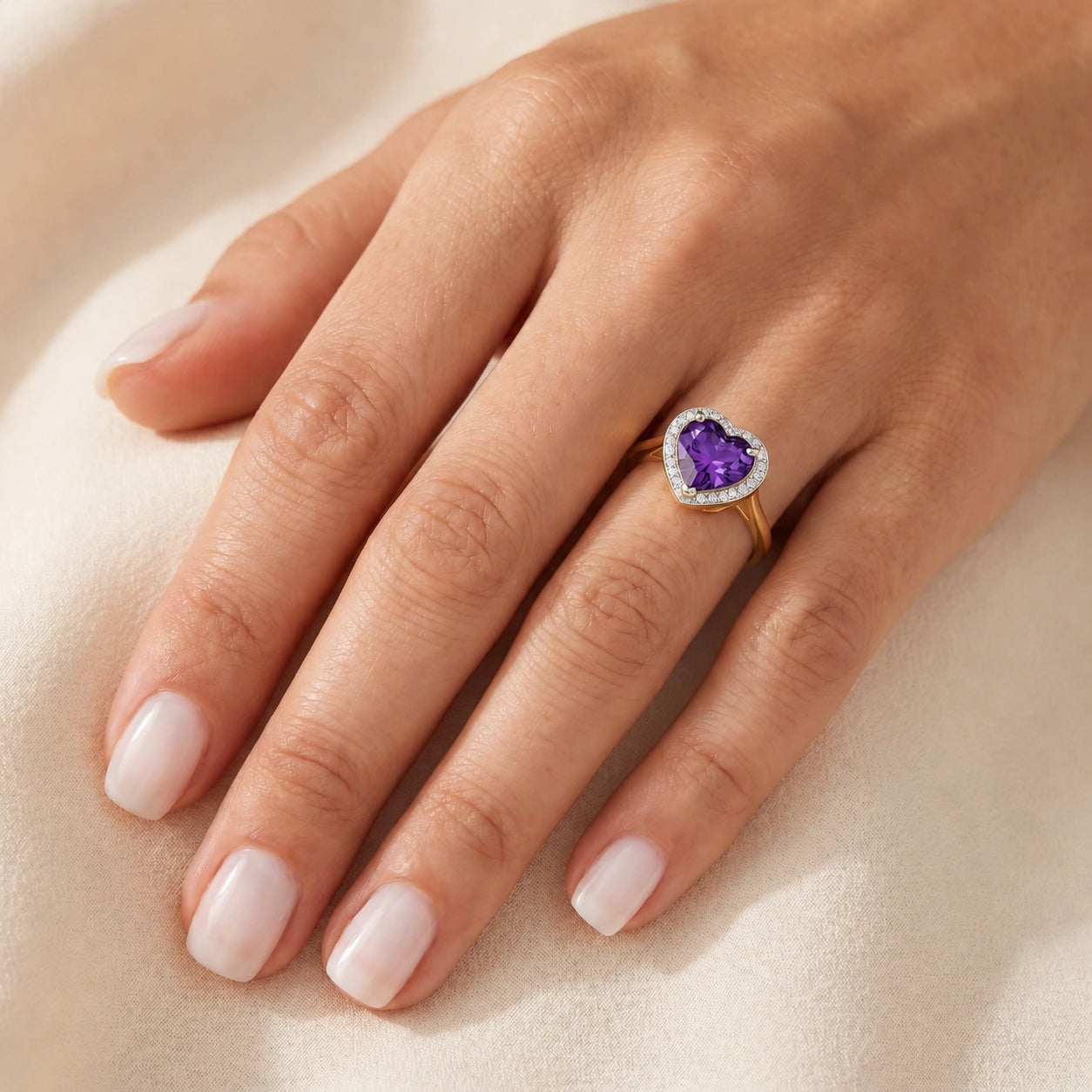 Yellow Gold Amethyst & Diamond — Filippa