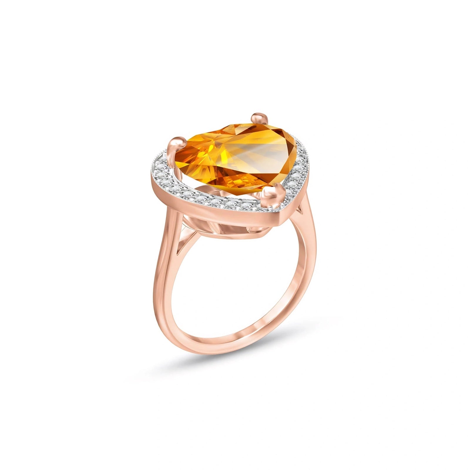 Rose Gold Citrine & Diamond — Filippa