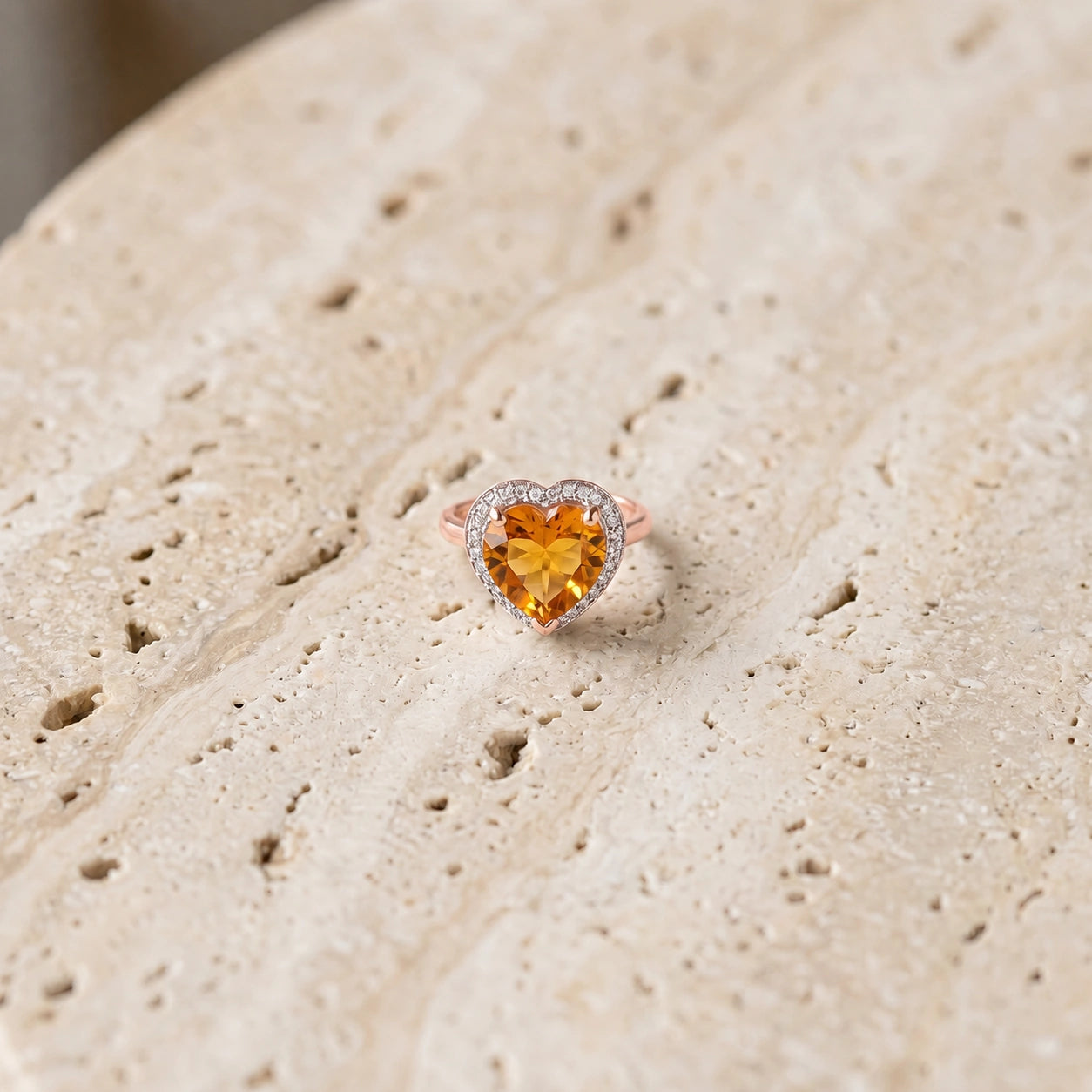 Rose Gold Citrine & Diamond — Filippa