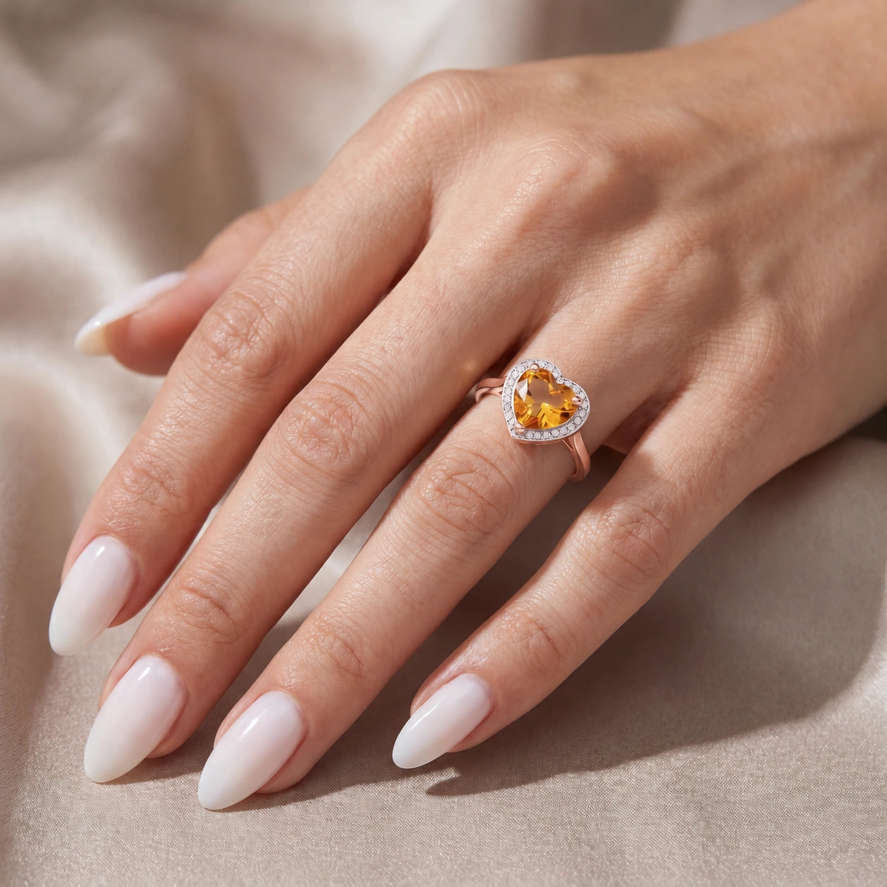 Rose Gold Citrine & Diamond — Filippa
