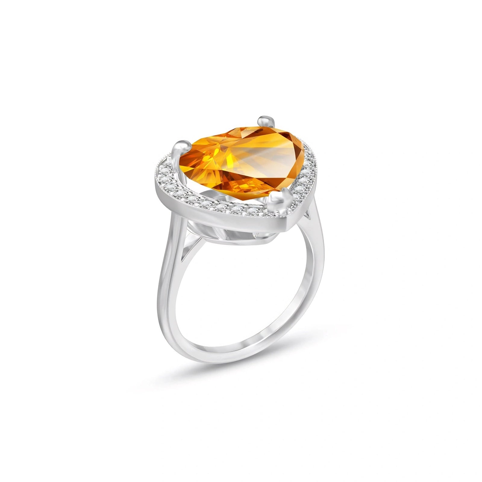 White Gold Citrine & Diamond — Filippa