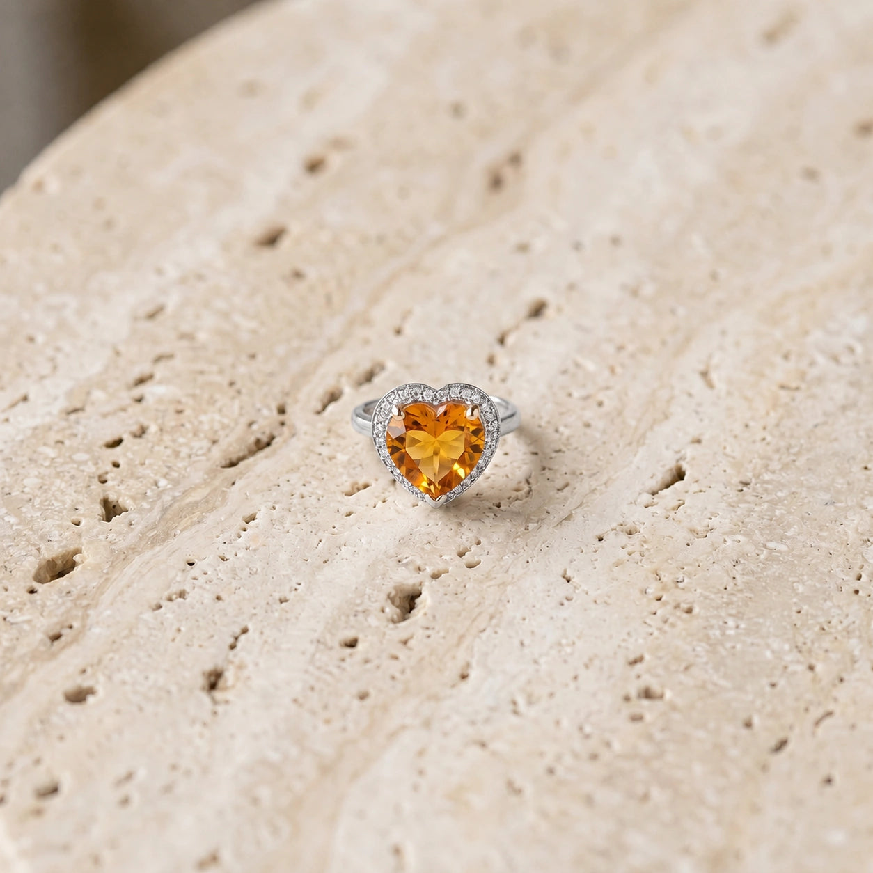 White Gold Citrine & Diamond — Filippa