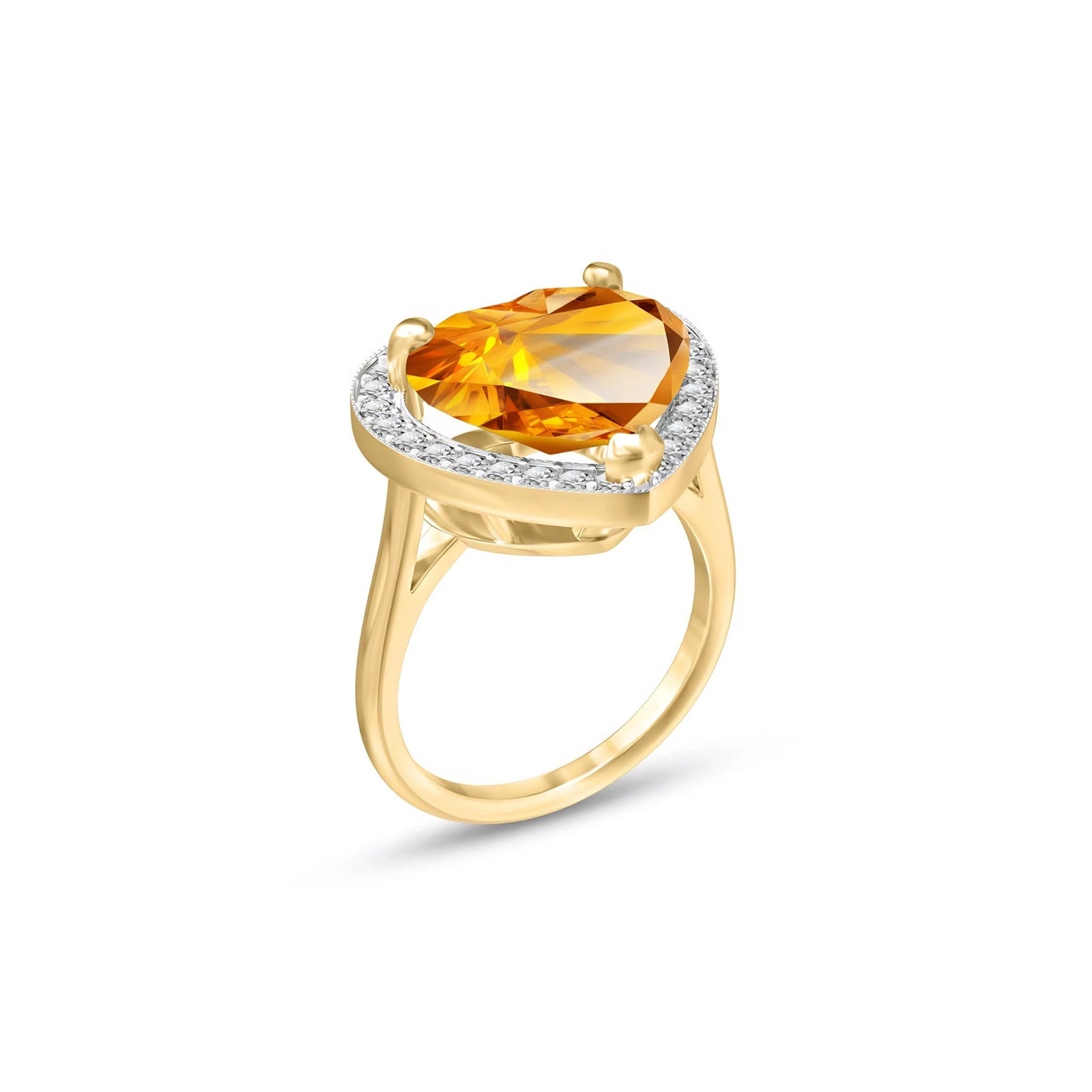 Yellow Gold Citrine & Diamond — Filippa