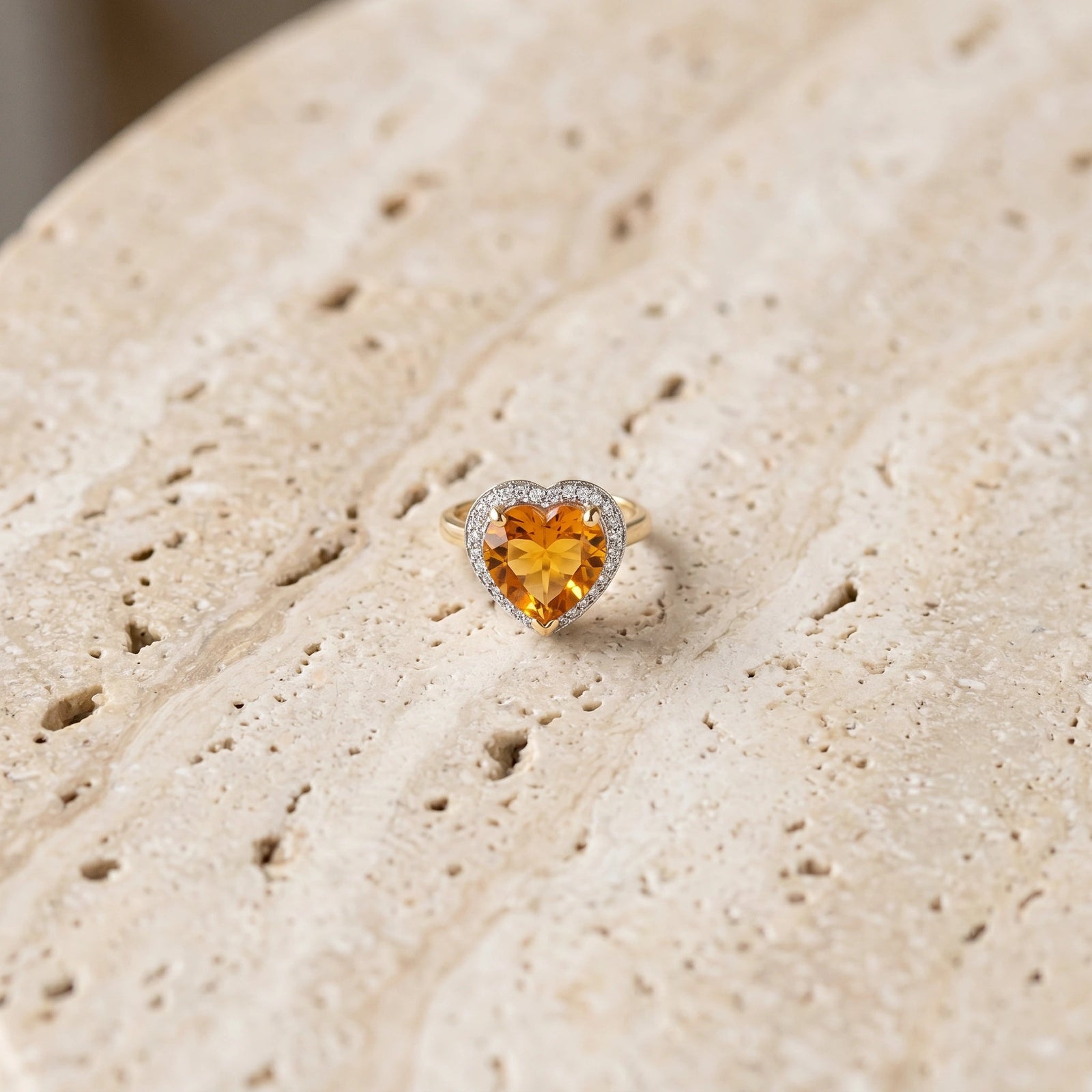 Yellow Gold Citrine & Diamond — Filippa