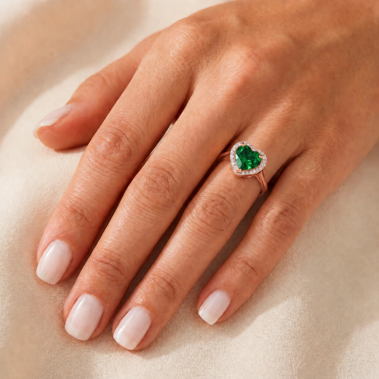 Rose Gold Emerald & Diamond — Filippa