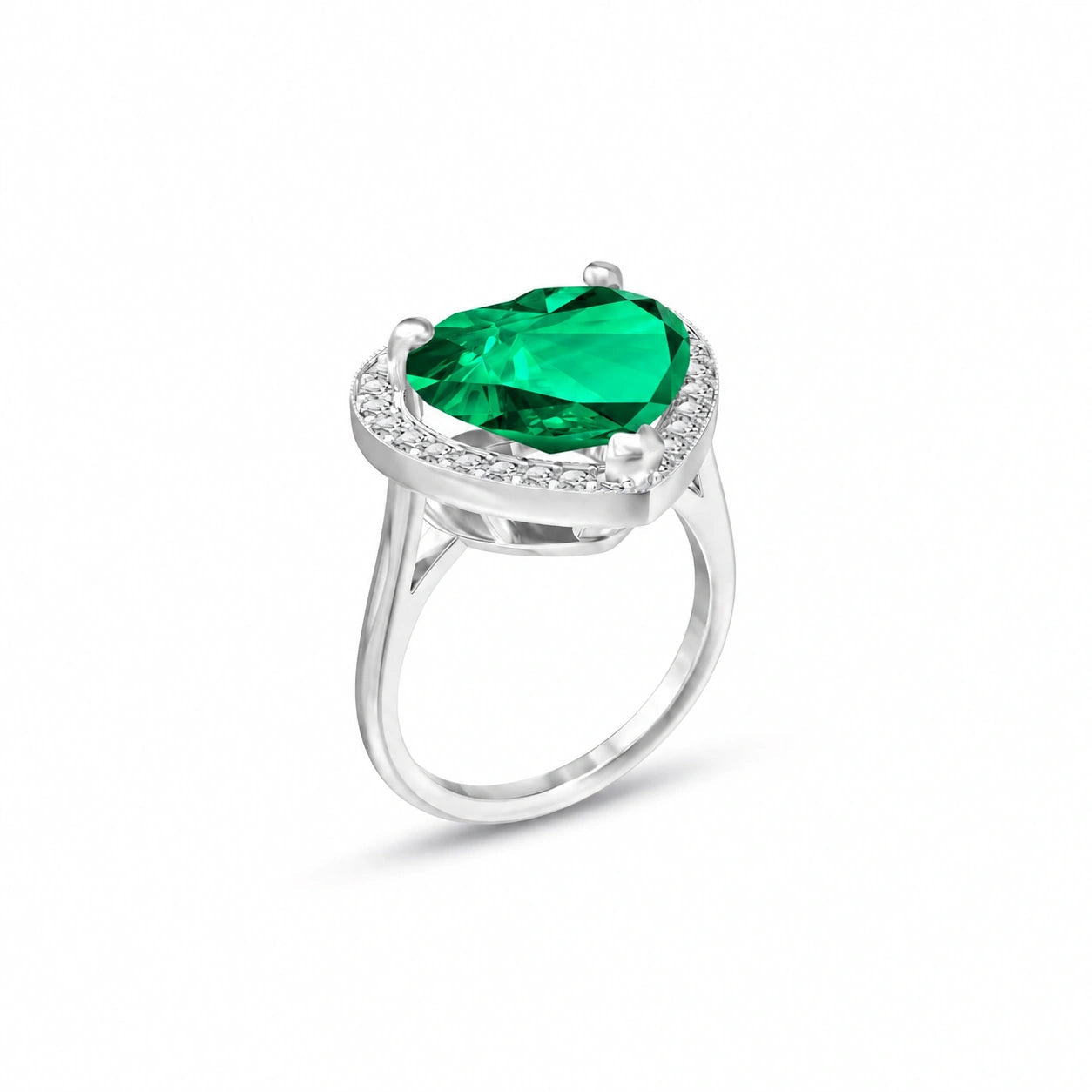 White Gold Emerald & Diamond — Filippa