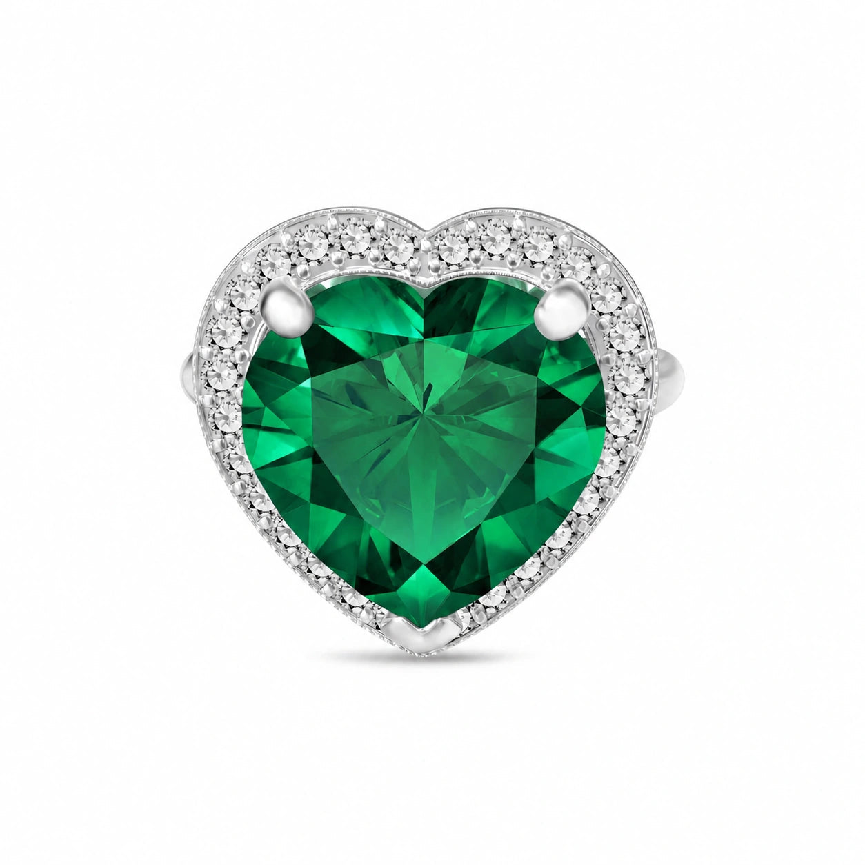 White Gold Emerald & Diamond — Filippa