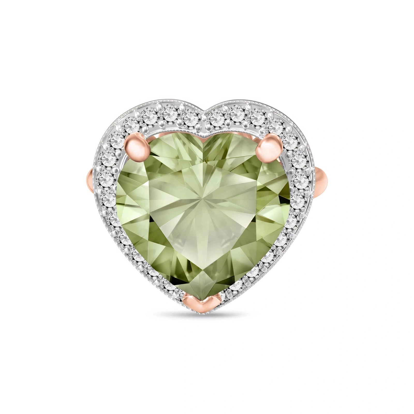 Rose Gold Green Amethyst & Diamond — Filippa