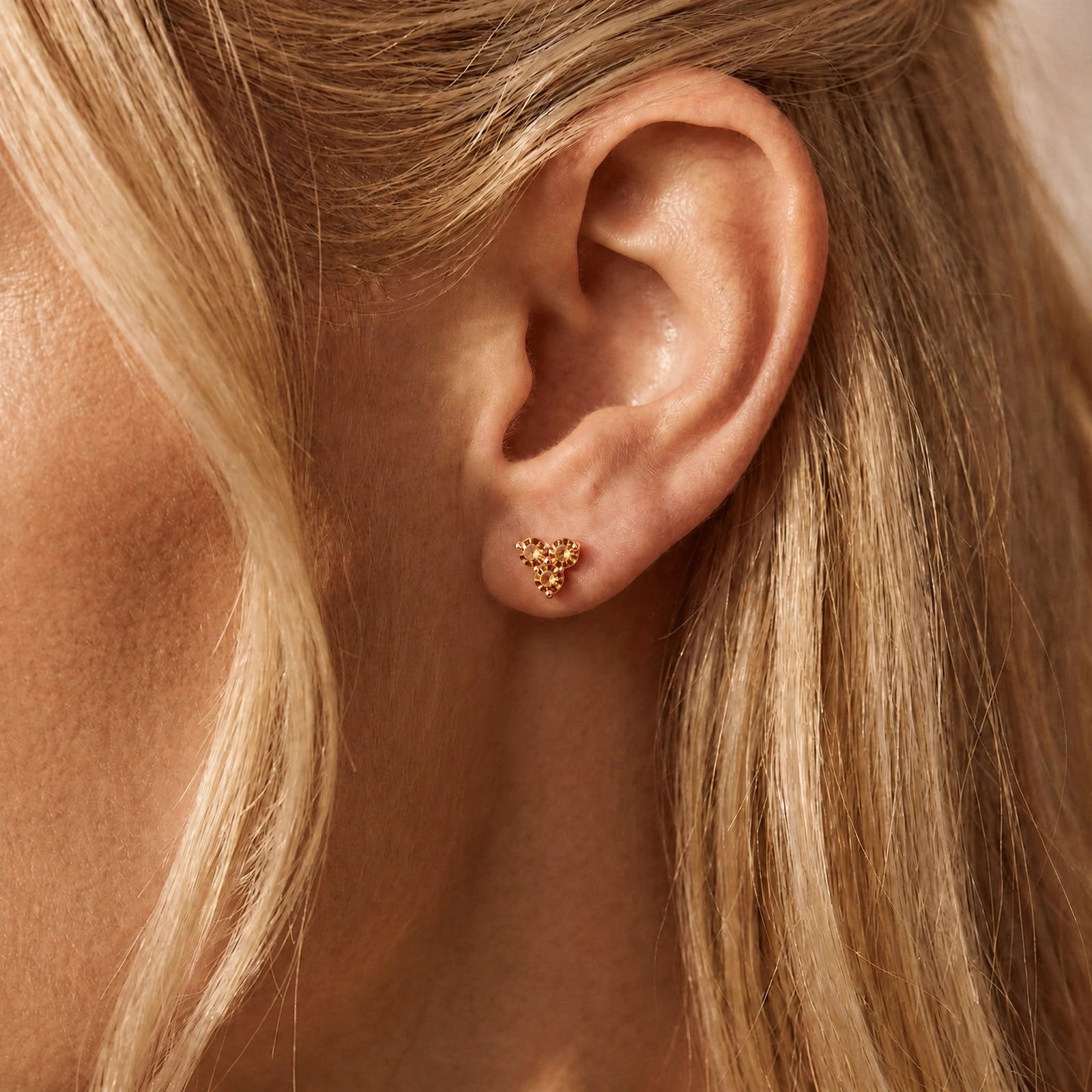 Rose Gold Heritage Earrings Citrine 10K — Fioralba