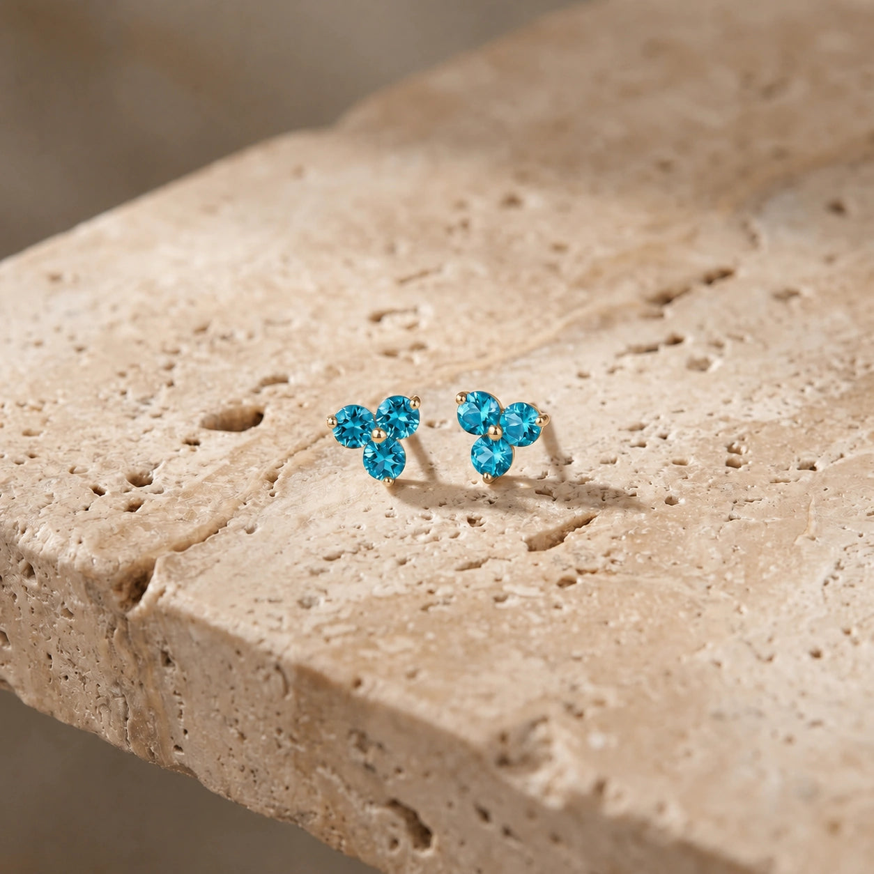 Yellow Gold Blue Topaz — Mariaaspasia