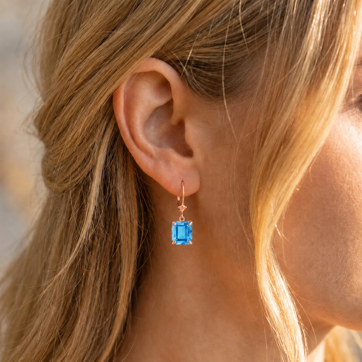 Rose Gold Blue Topaz — Fioralisa