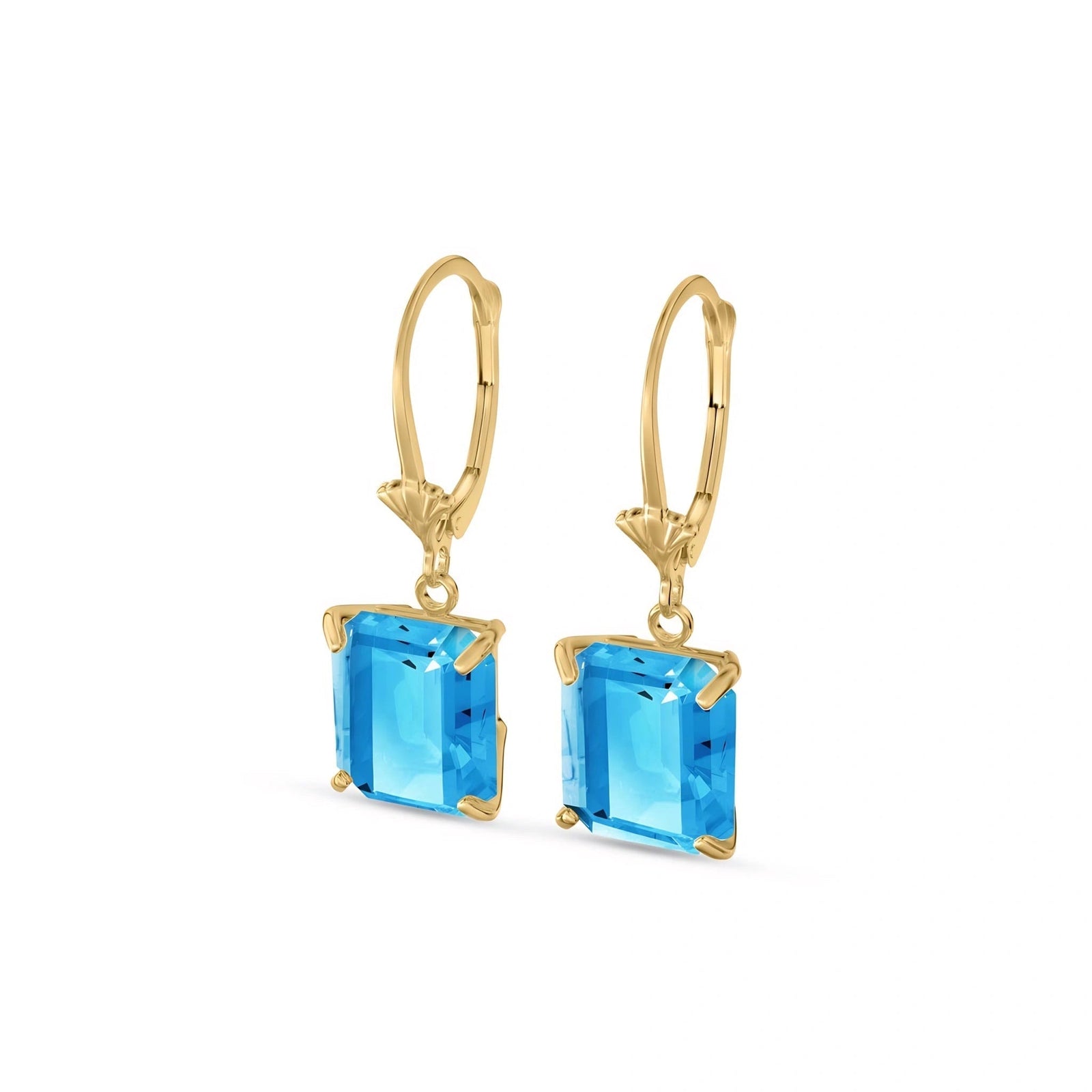 Yellow Gold Blue Topaz — Fioralisa
