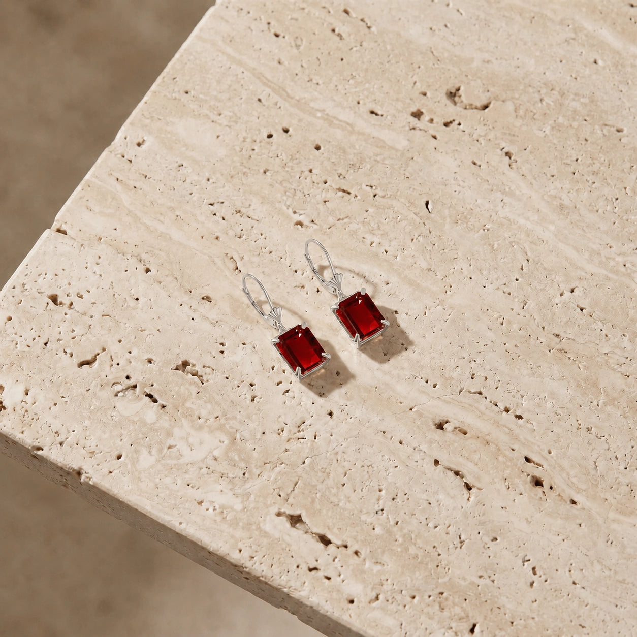 White Gold Garnet — Fioralisa